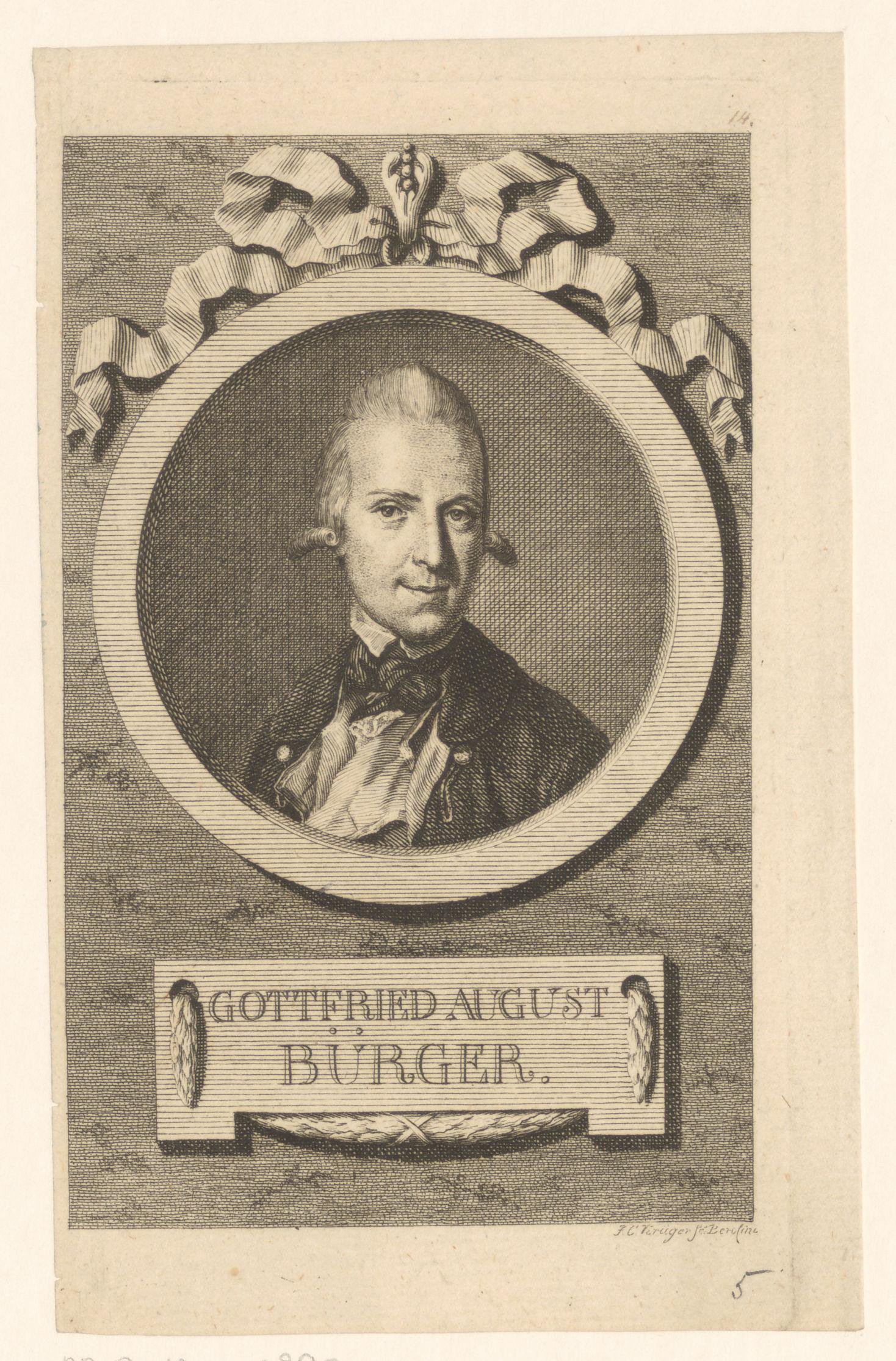 Portret van Gottfried August Bürger