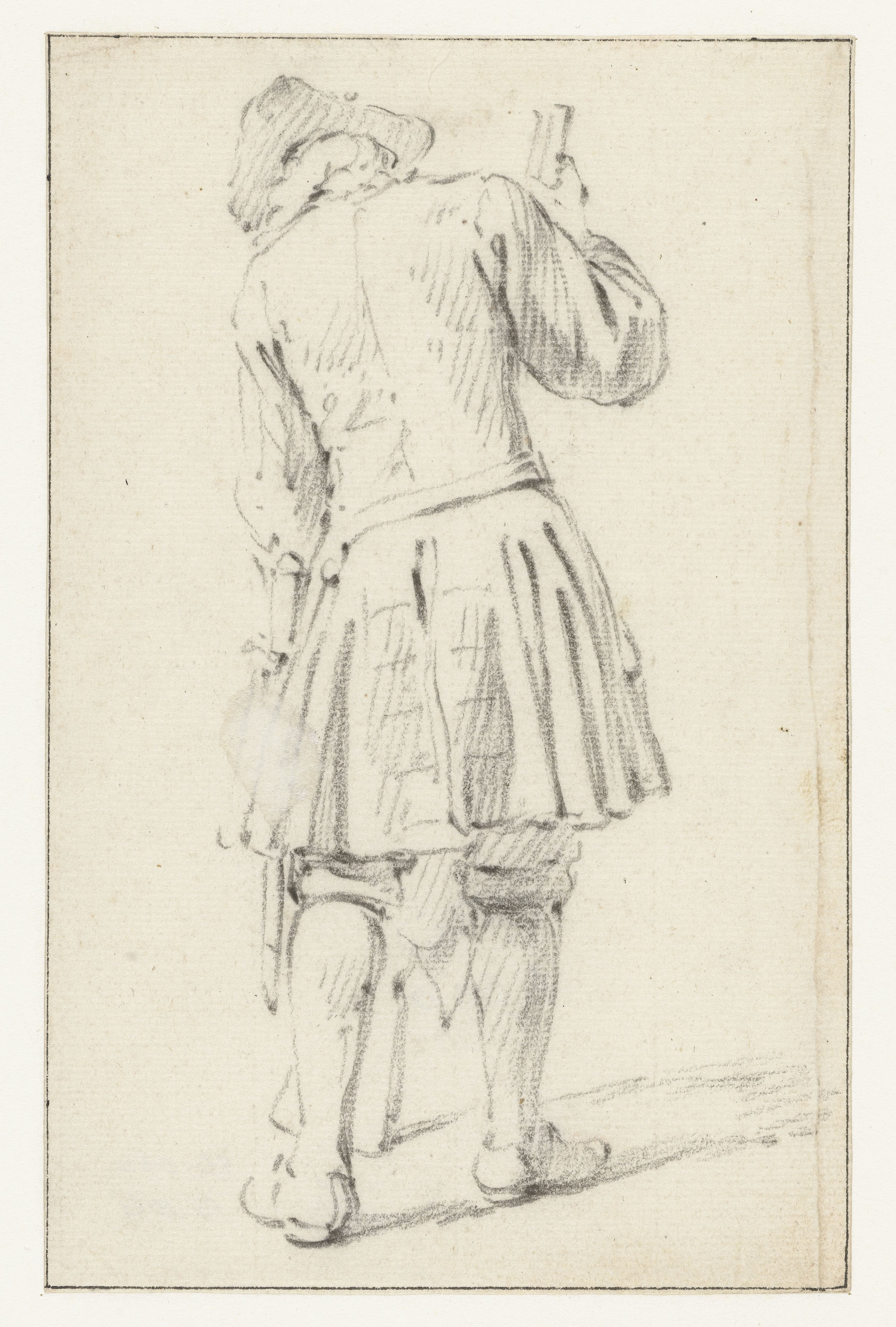 Standing Soldier with a Rifle, Seen from Behind