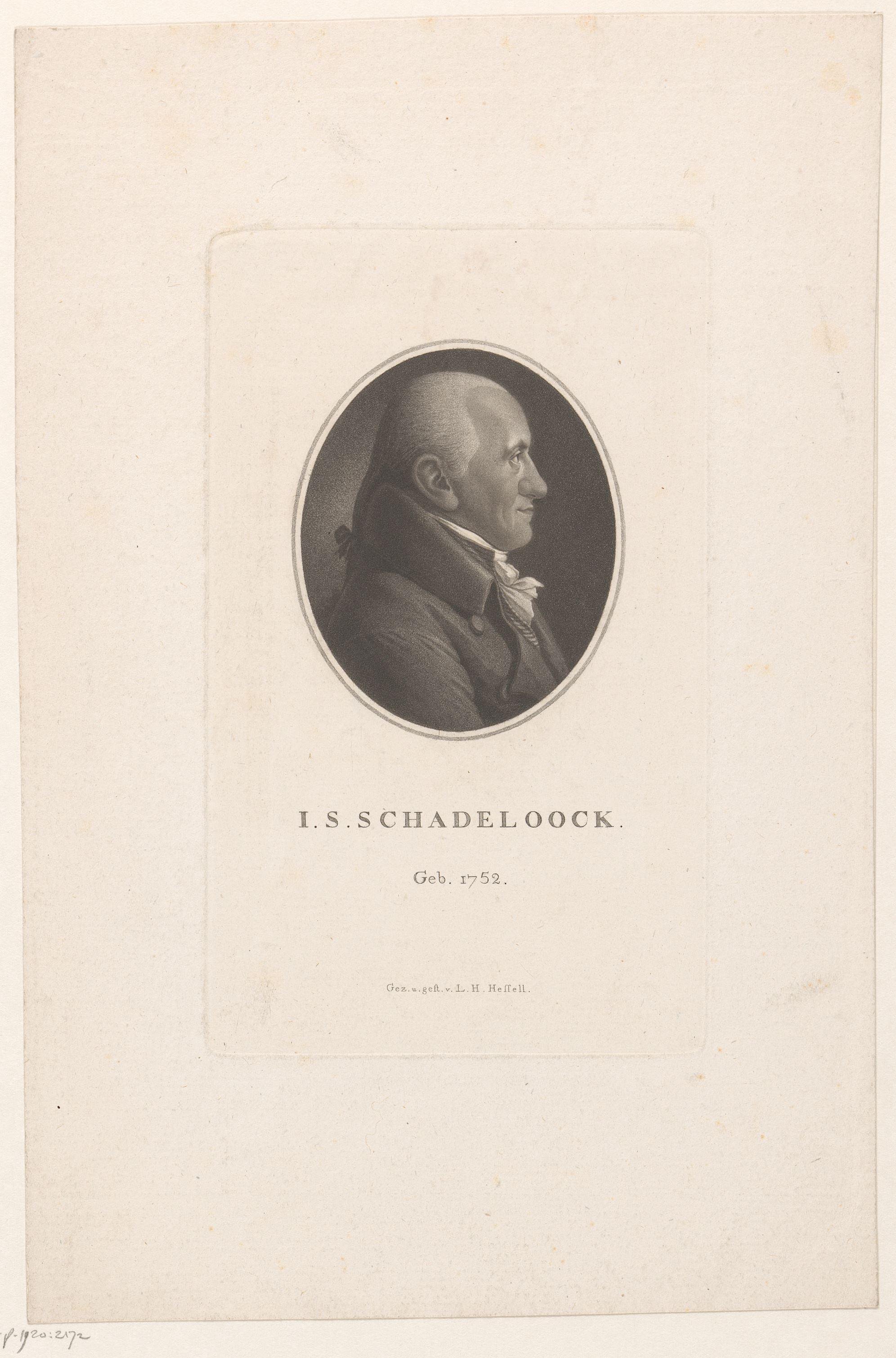 Portret van Johann Sigmund Schadeloock