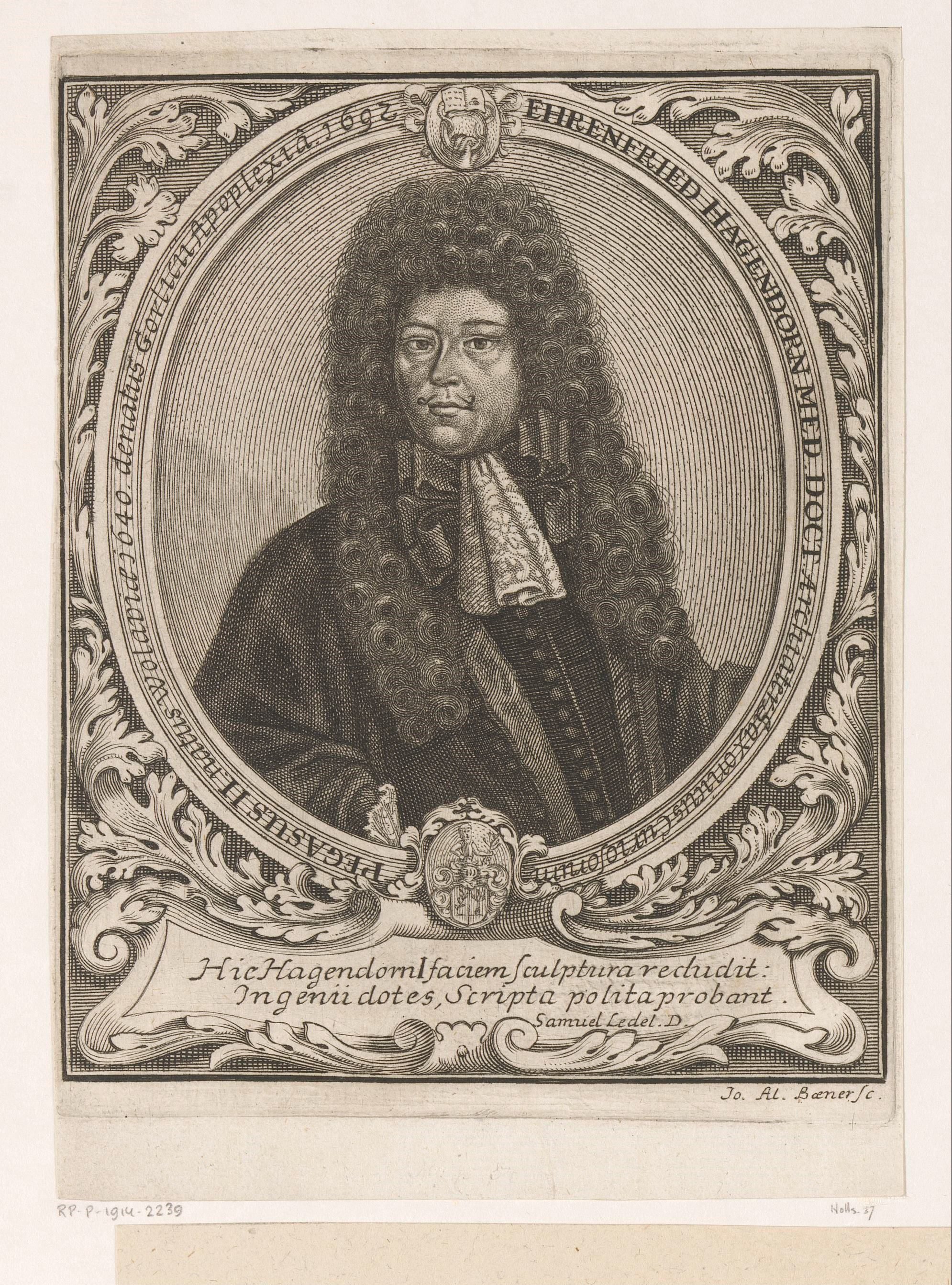 Portret van Ehrenfried Hagendorn