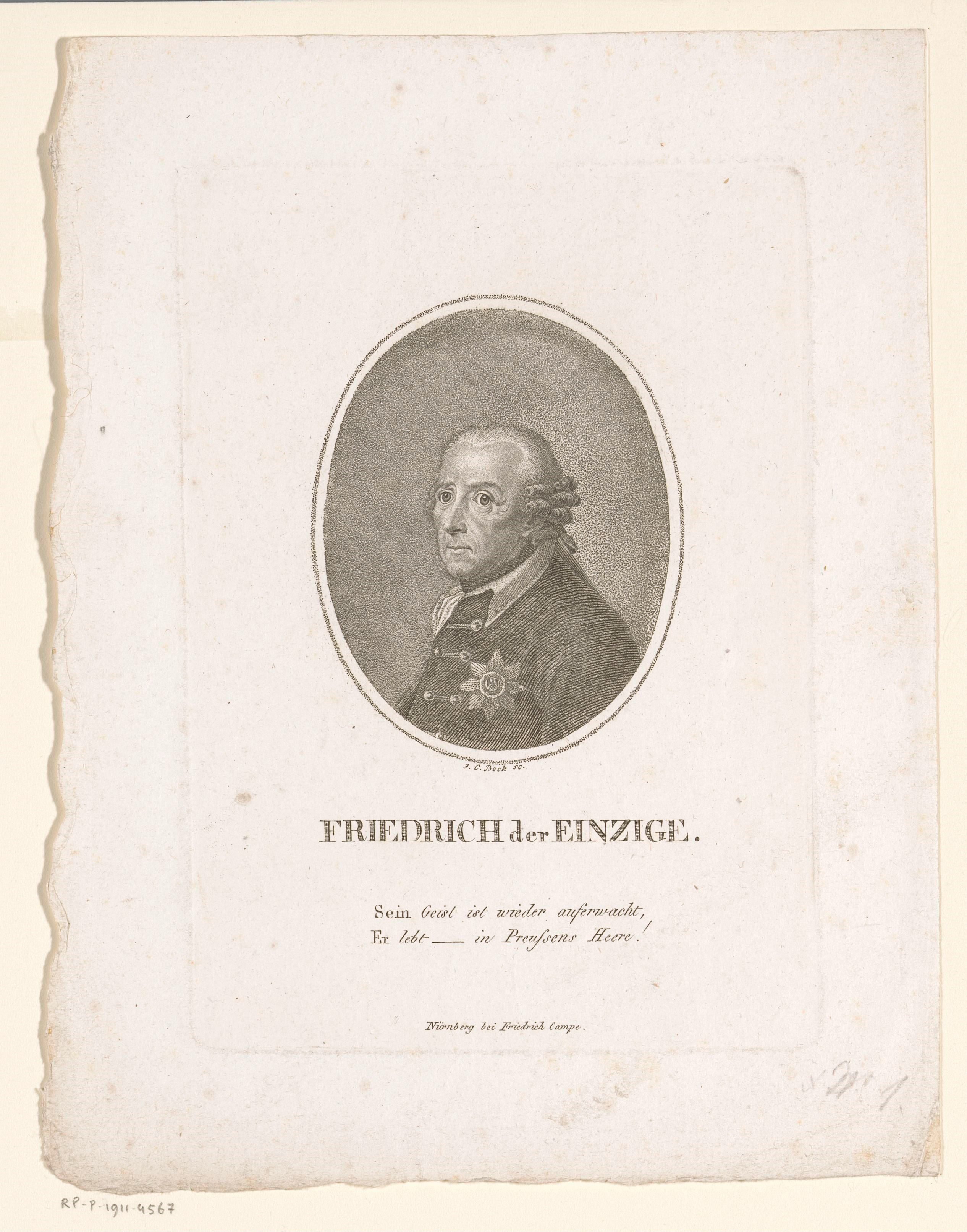 Portret van Frederik de Grote