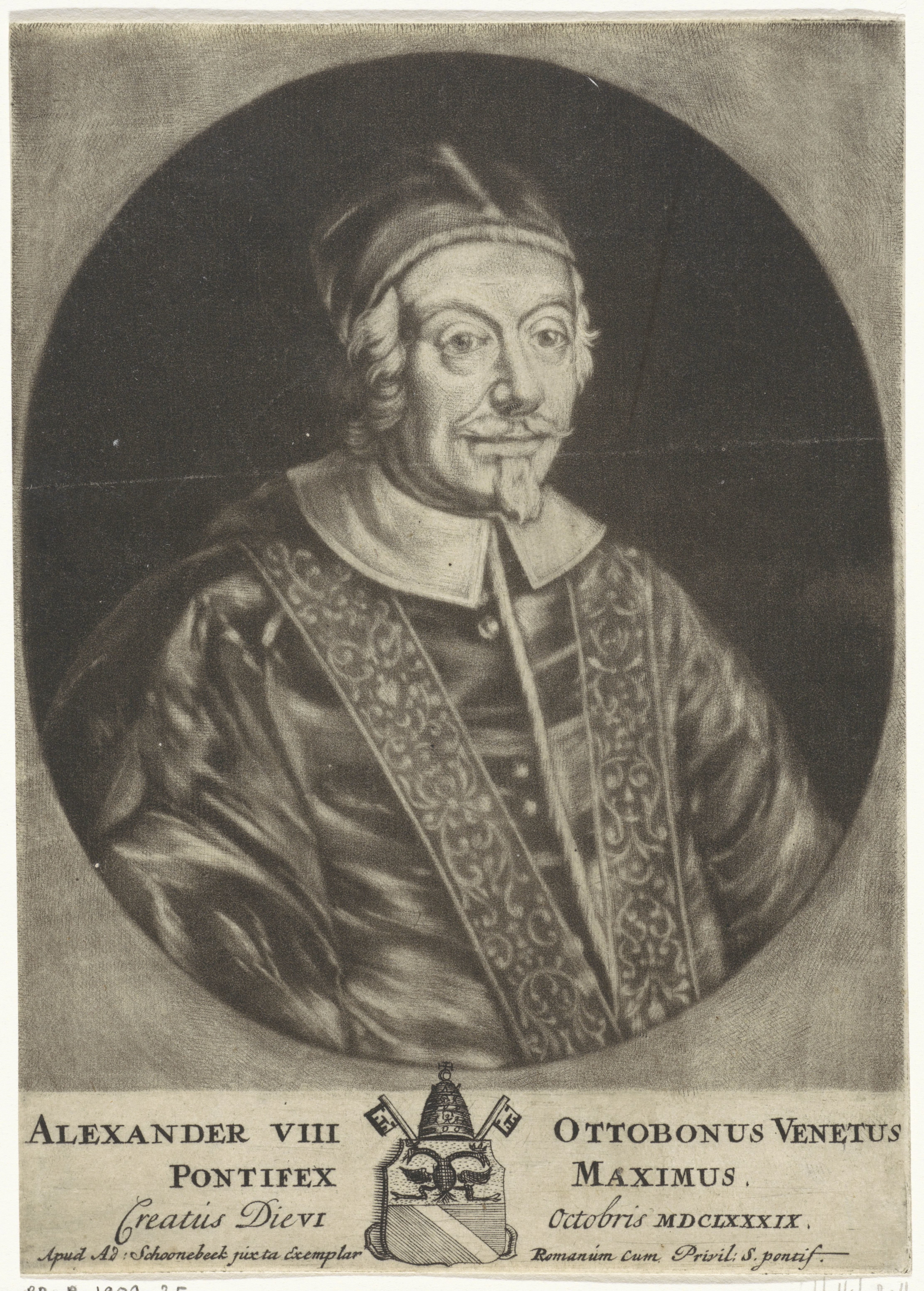 Portret van paus Alexander VIII