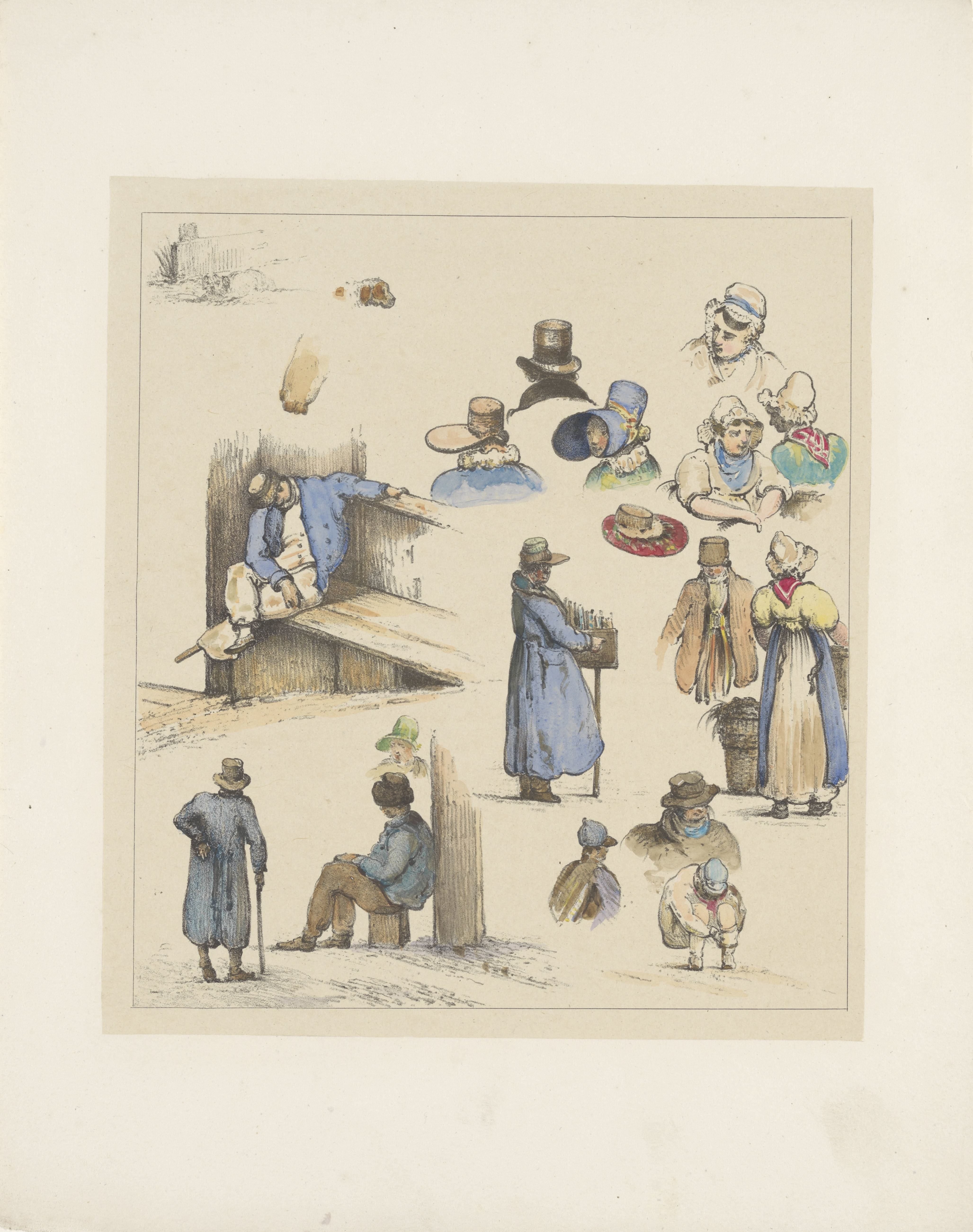 Figuurstudies (eerste blad), 1833