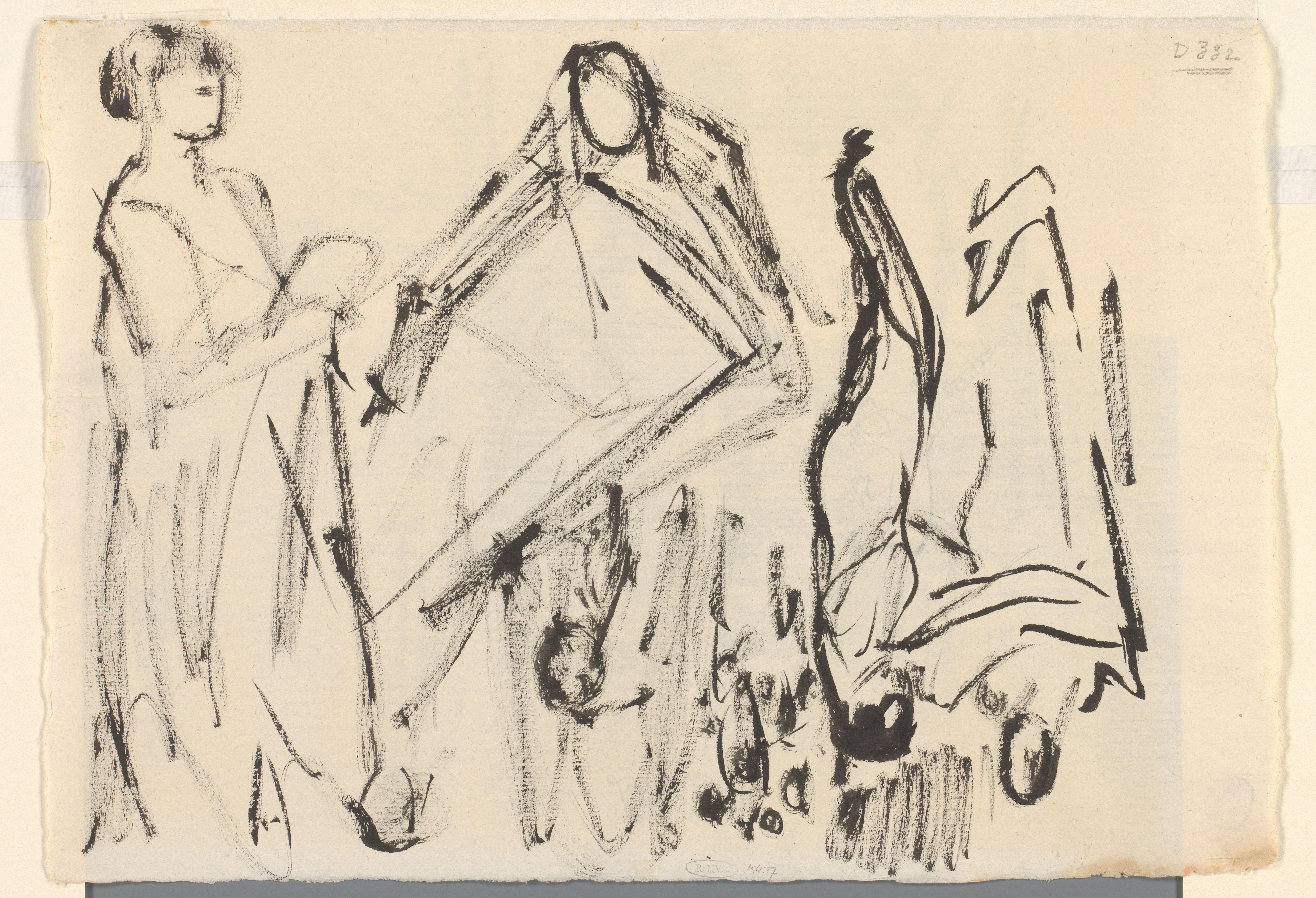 Schetsen van staande figuren