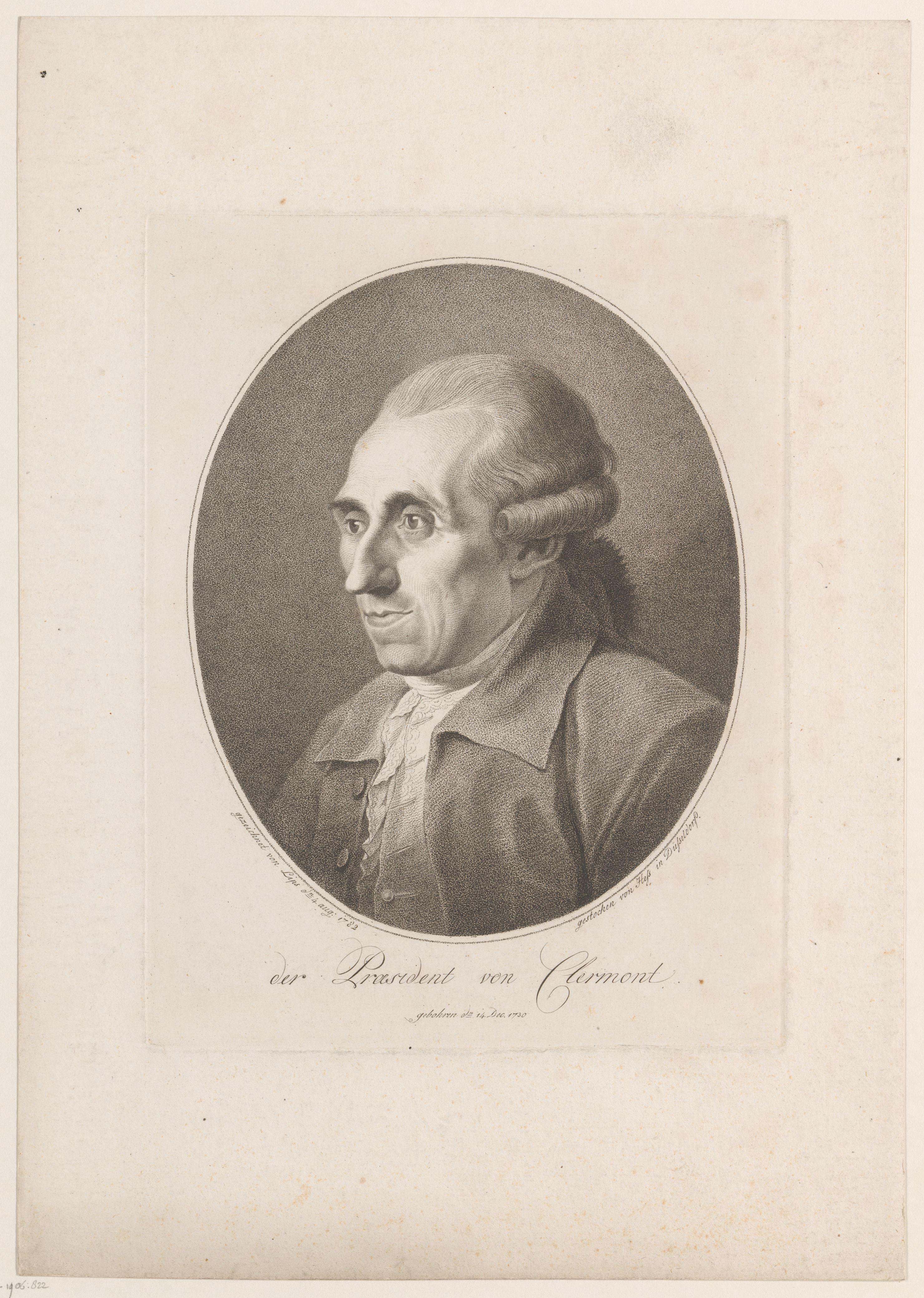 Portret van Theodor Christian Clermont