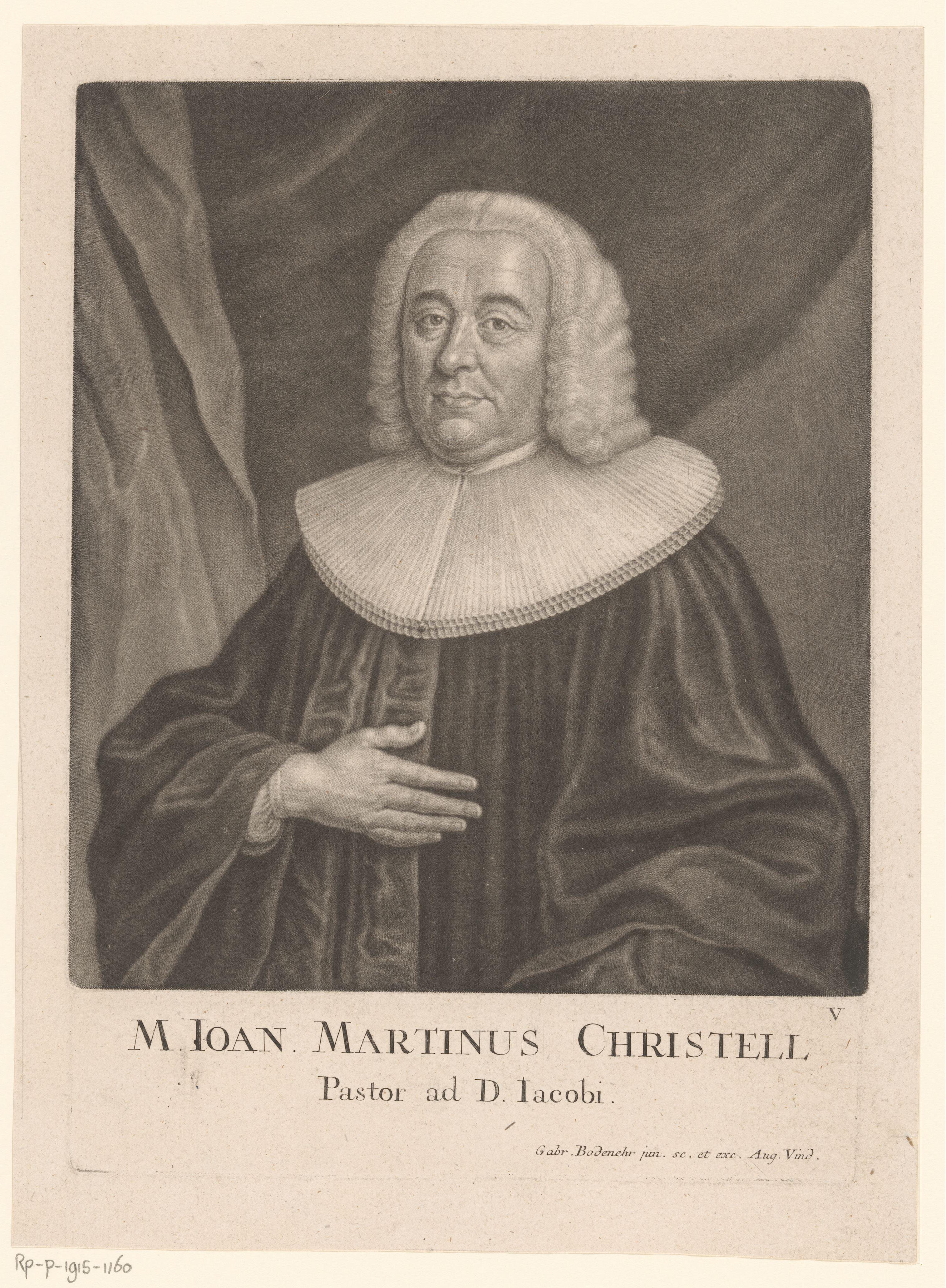 Portret van Johann Martin Christell