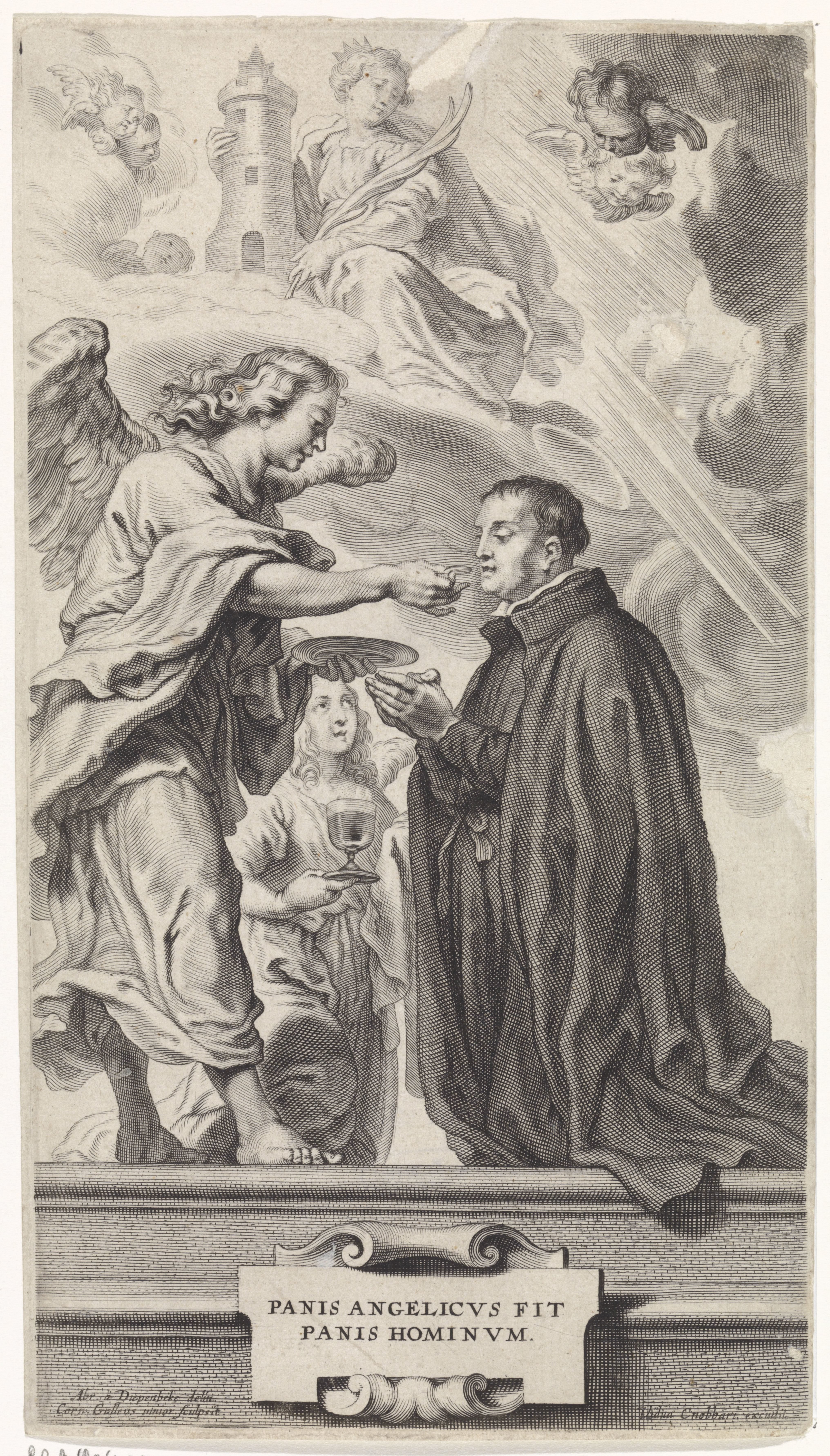 Communie van de H. Stanislaus Kostka (?) bij een engel