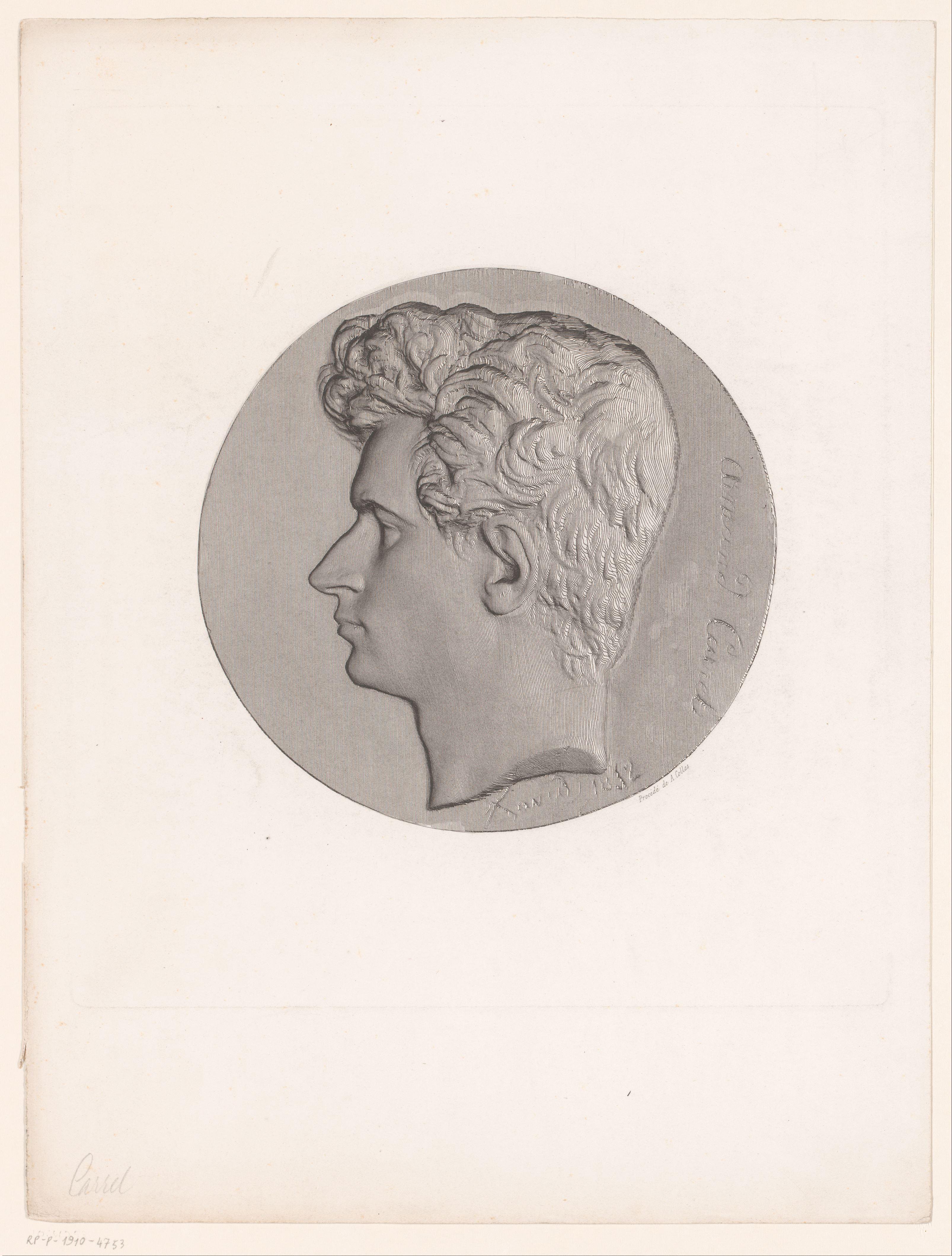 Medaillon met portret van Armand Carrel