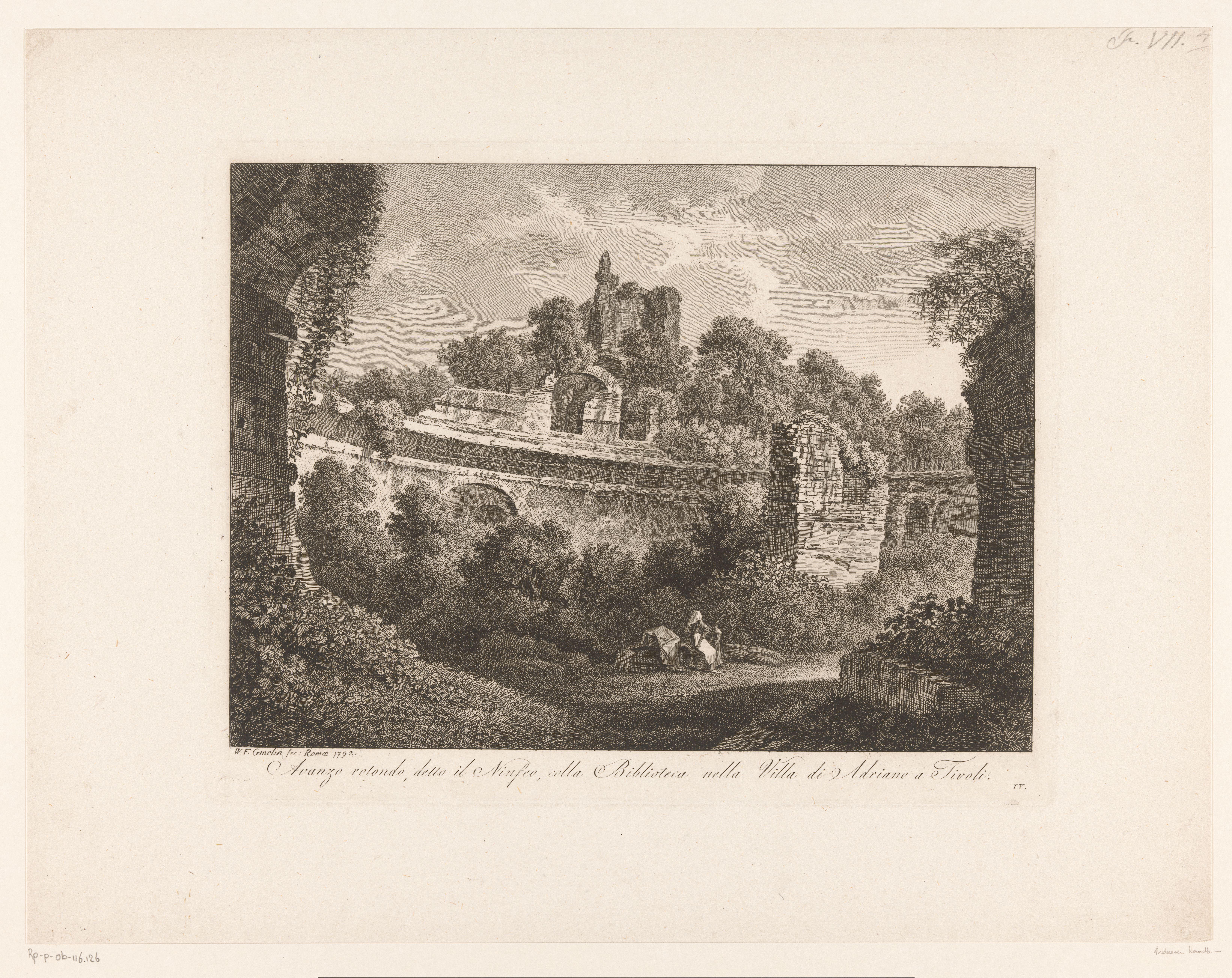 Gezicht op Villa Adriana in Tivoli