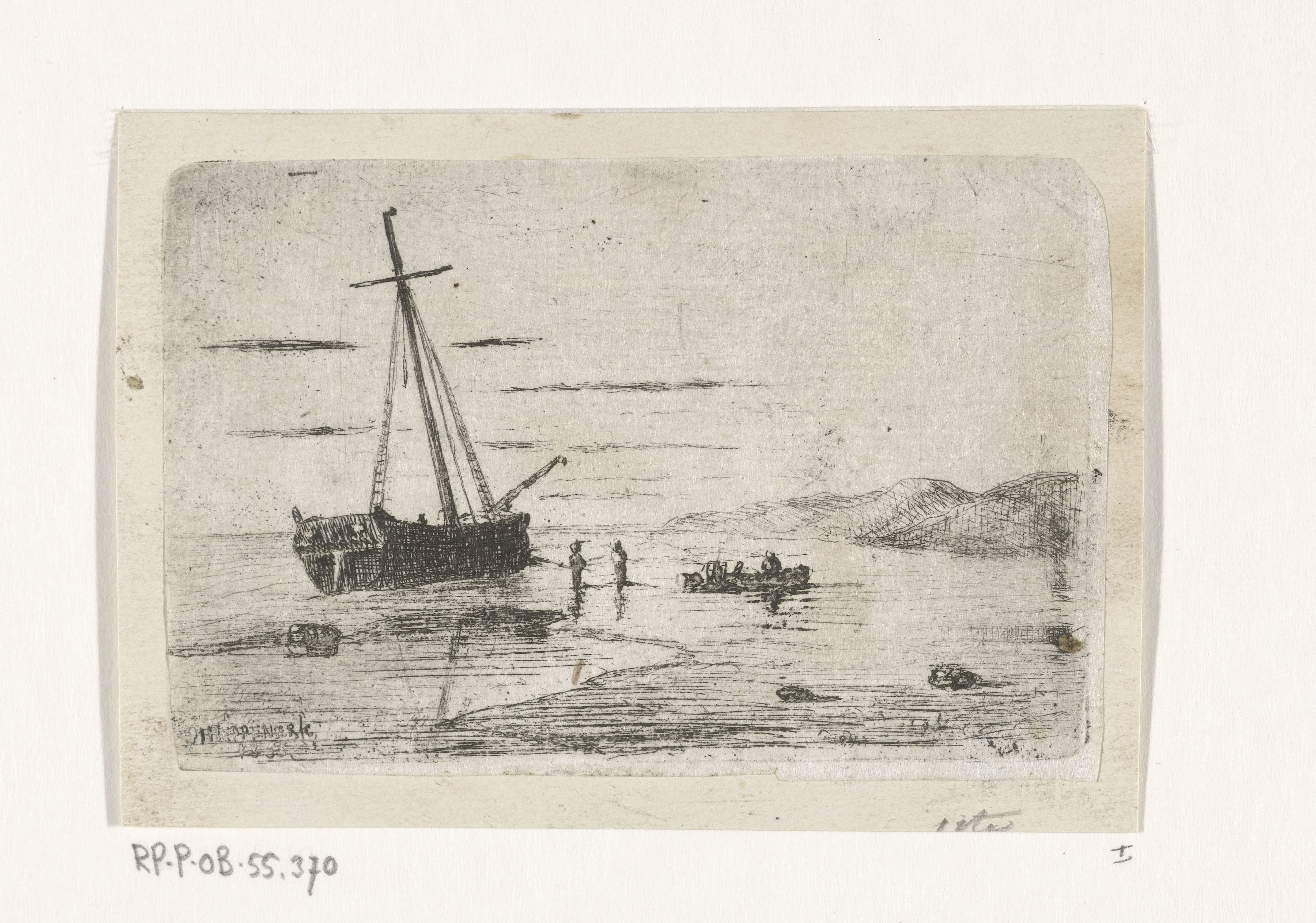 Schip voor de kust