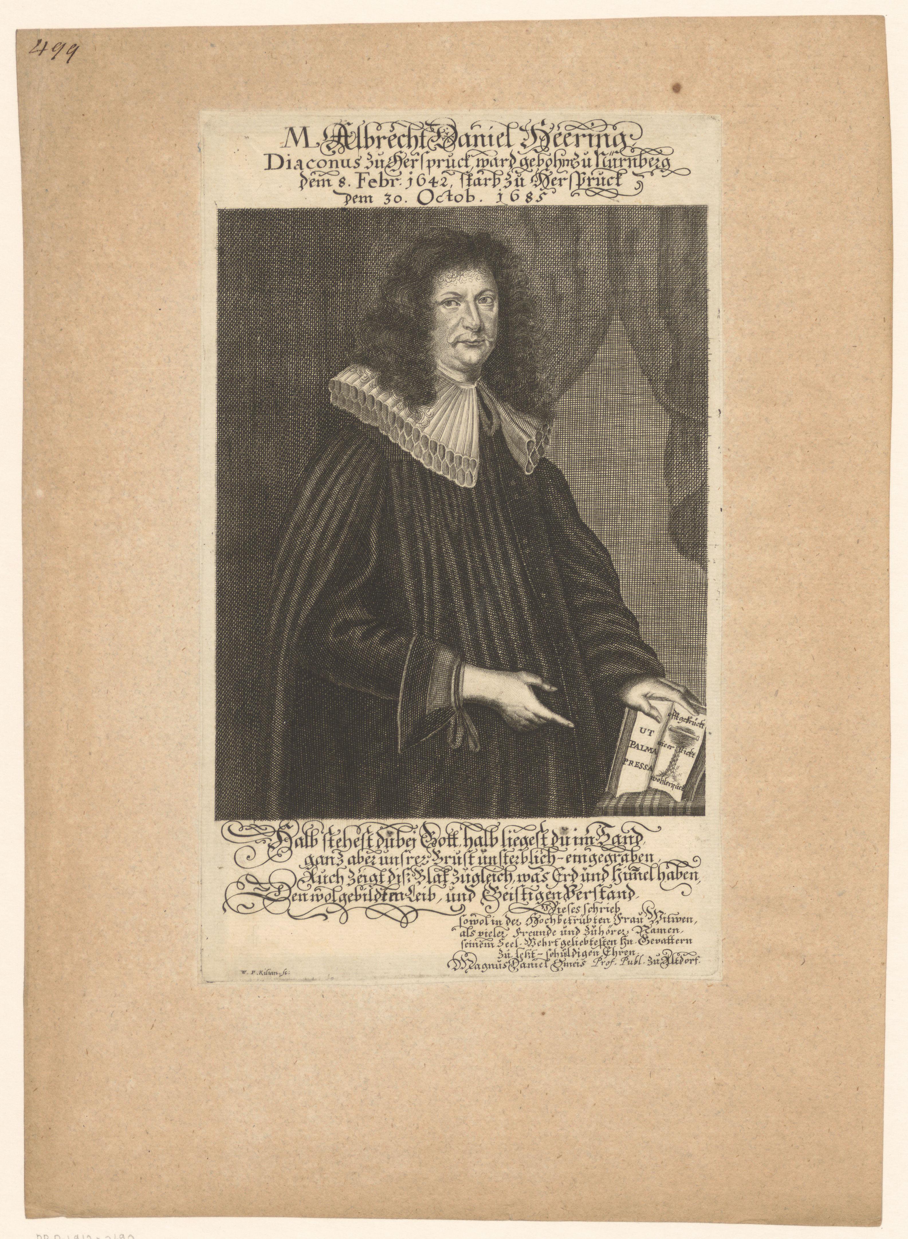 Portret van Albrecht Daniel Hering