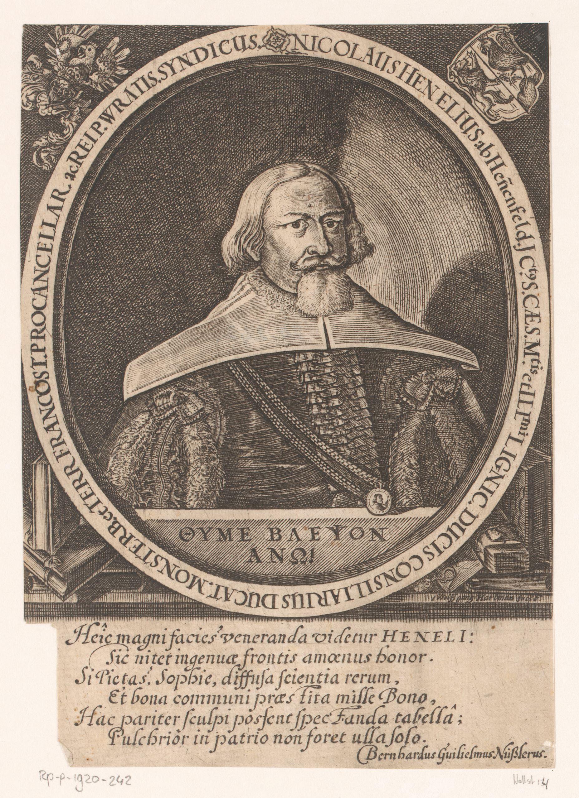 Portret van Nikolaus Henel von Hennenfeld