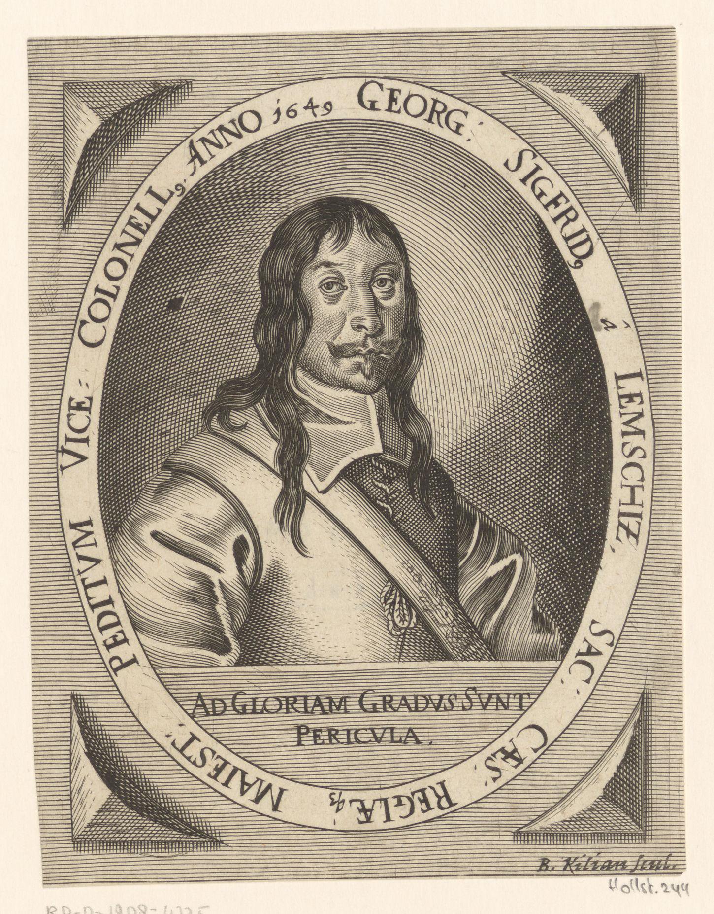 Portret van Georg Sigfried von Lemschiz