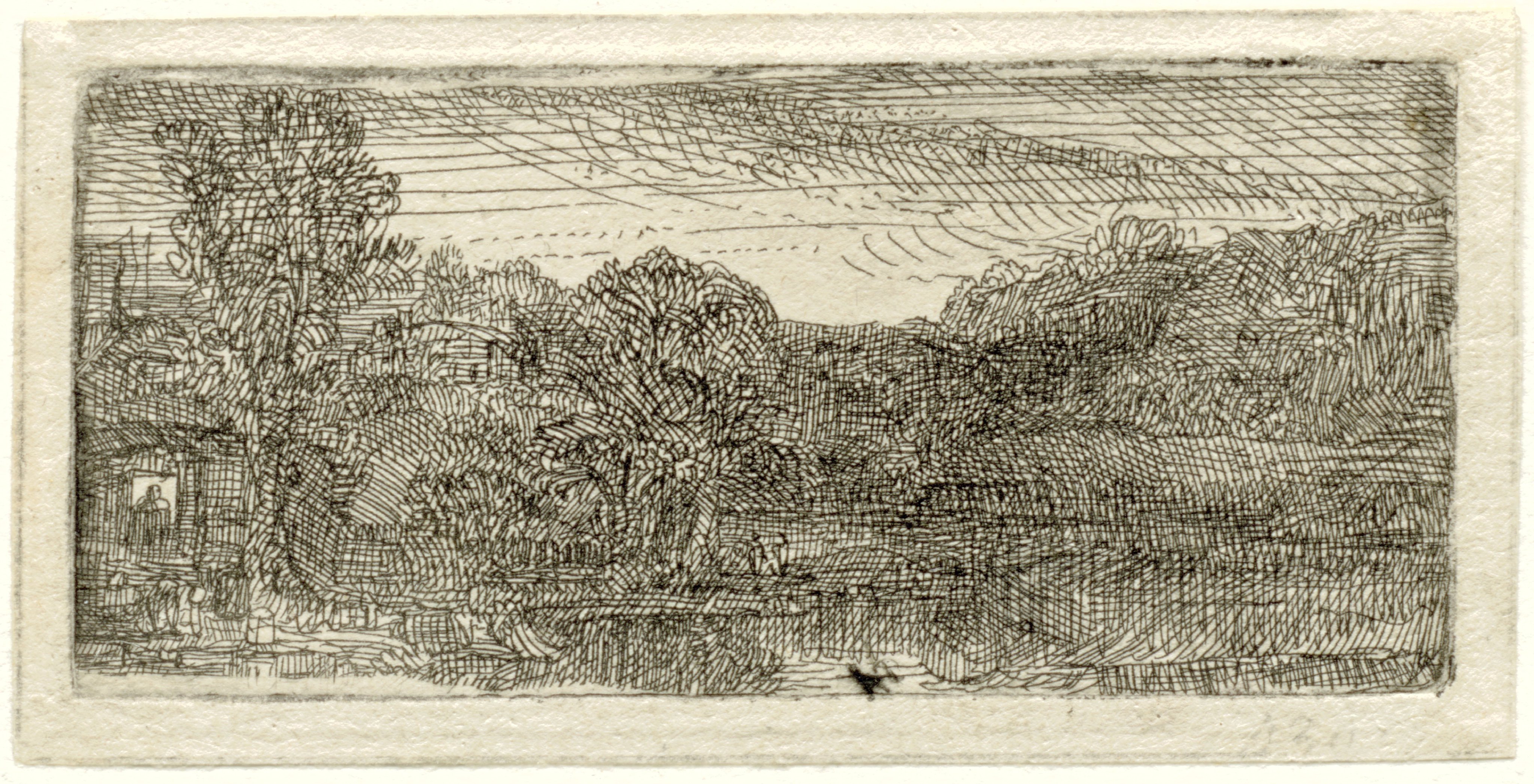 Klein grijs landschap