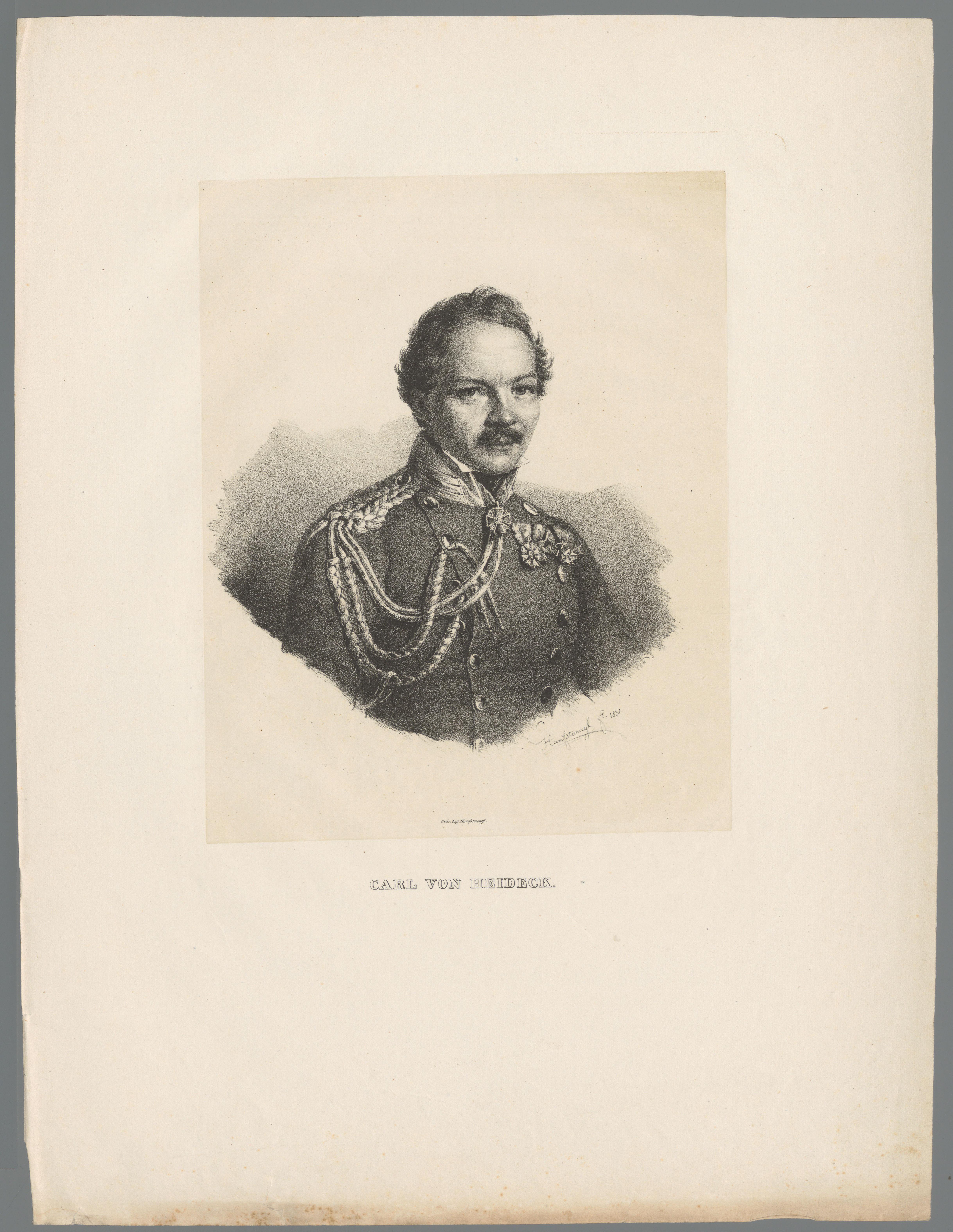 Portret van Carl Wilhelm von Heideck