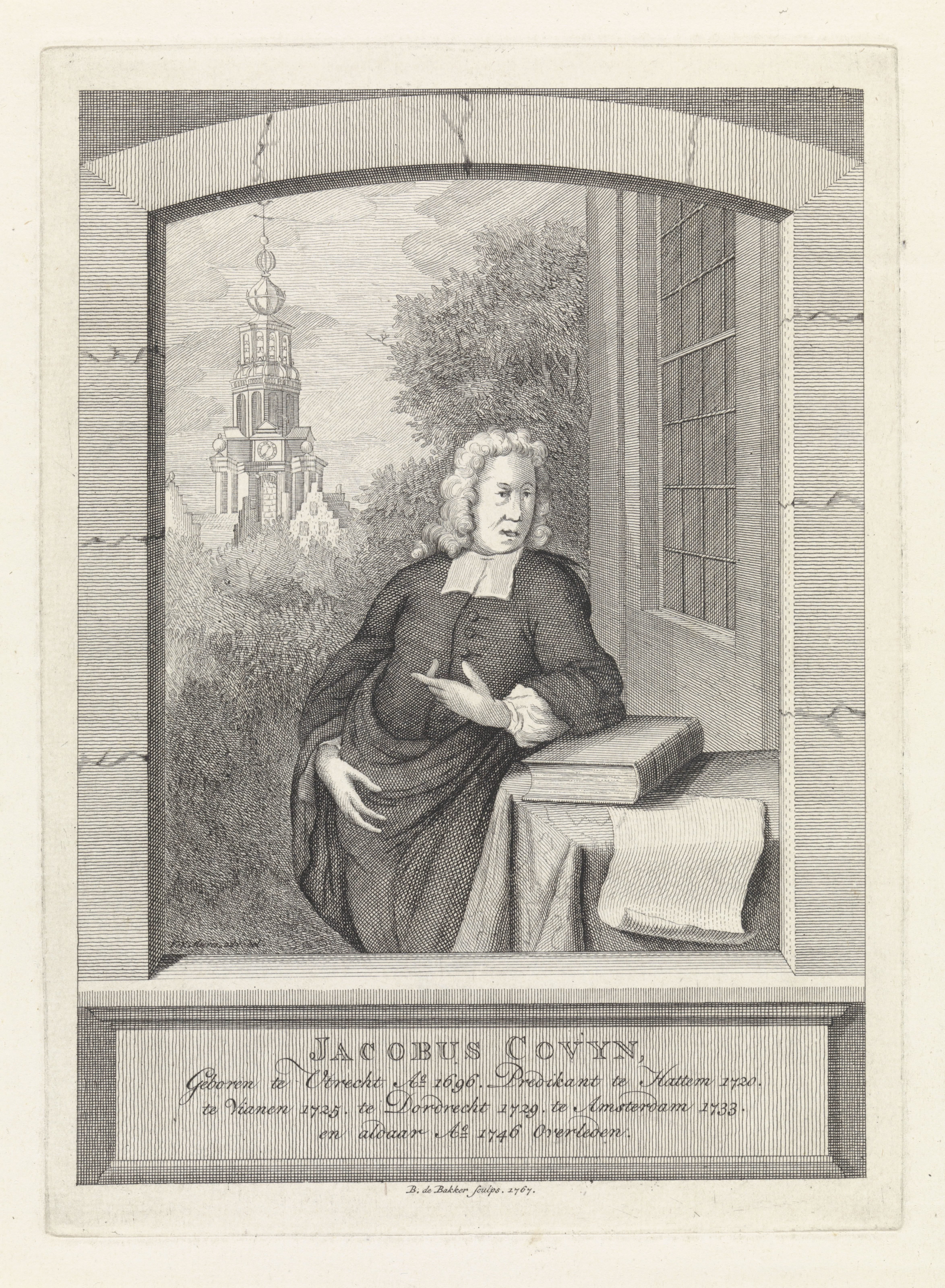 Portret van predikant Jacobus Covijn