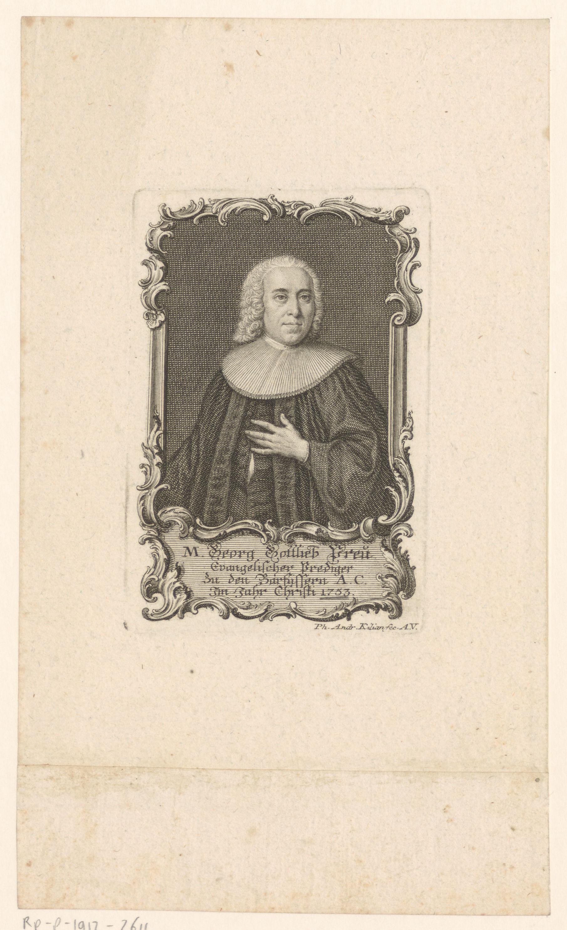 Portret van Georg Gottlieb Preu
