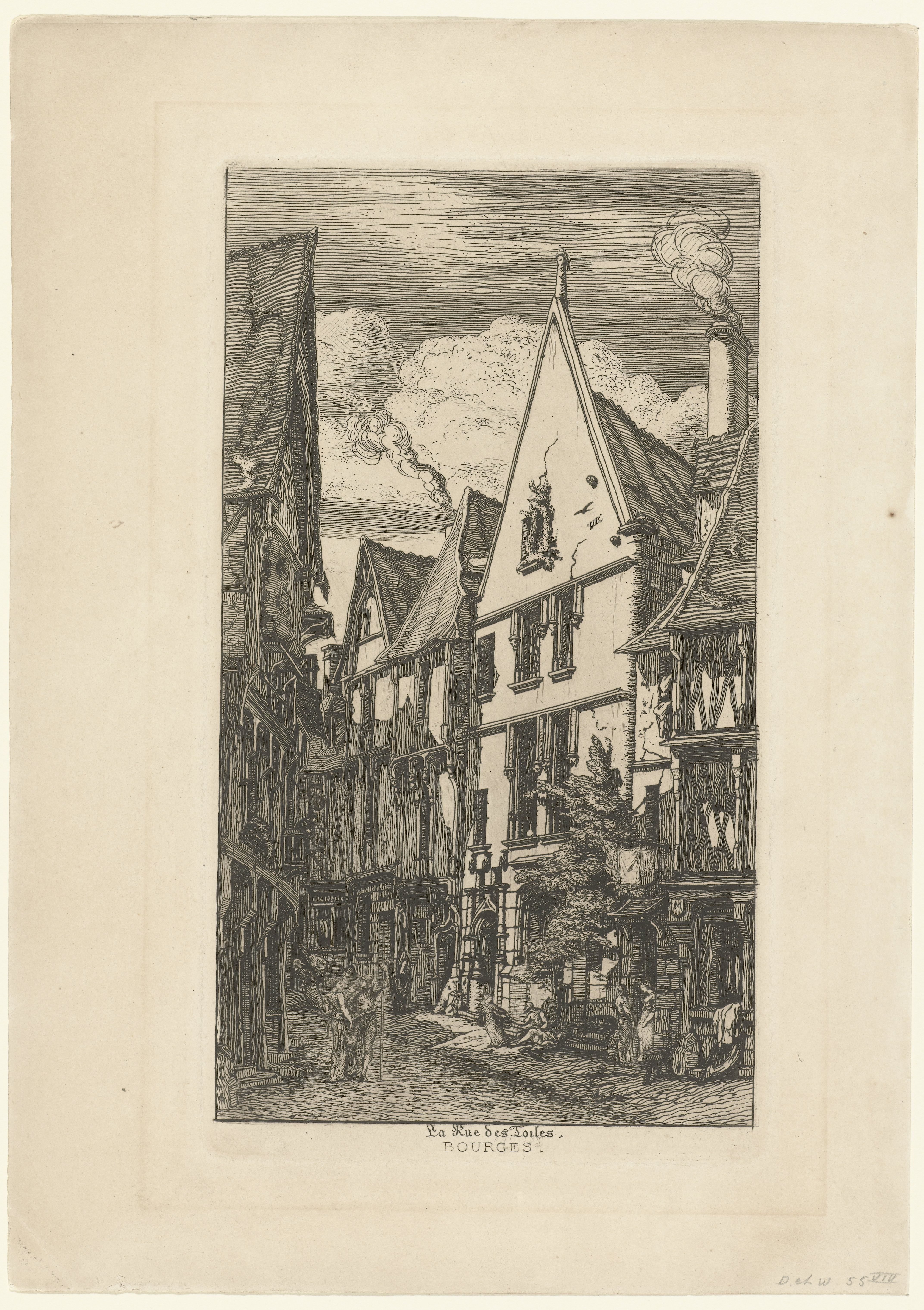 Straat Rue des Toiles in Bourges