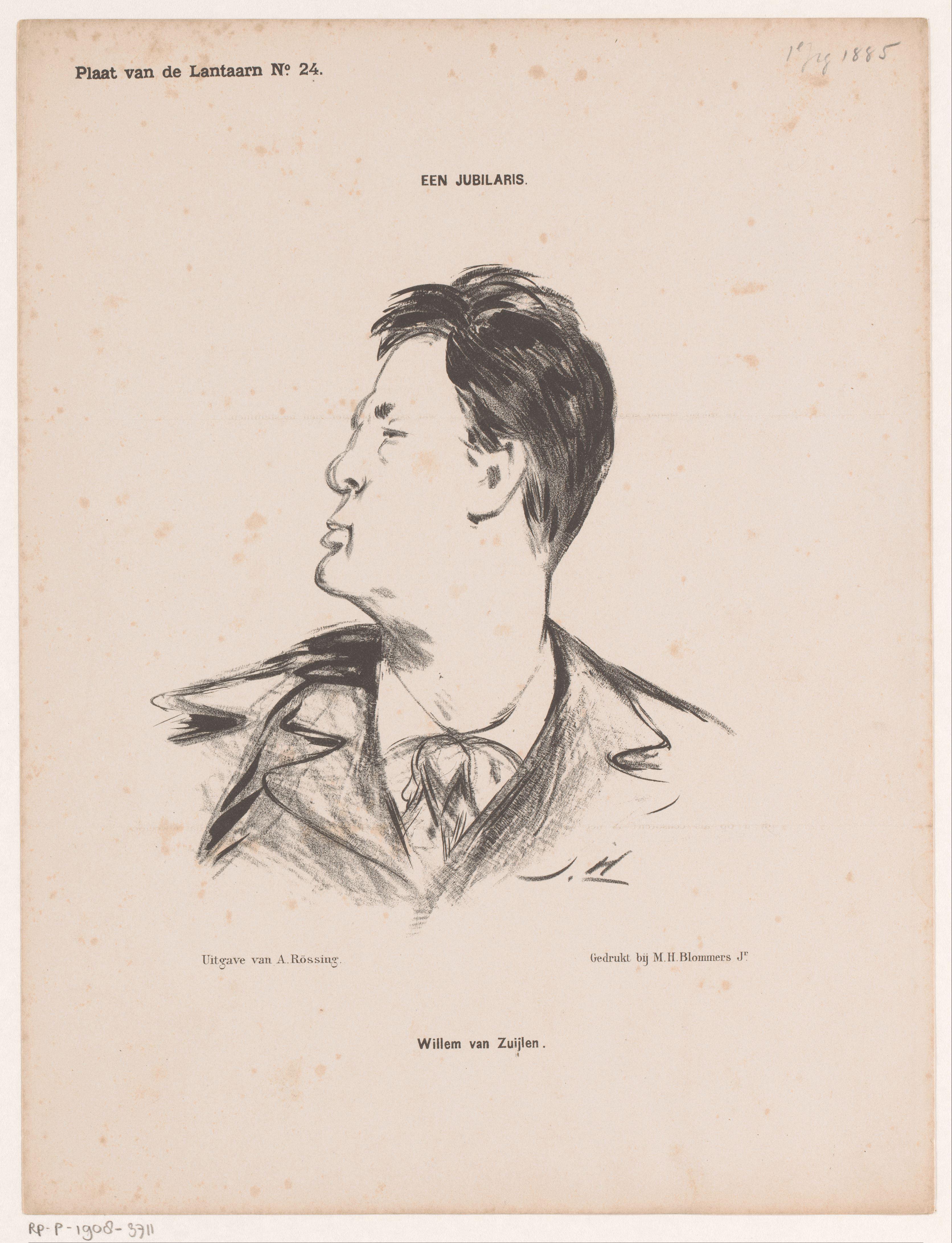 Portret van acteur Willem van Zuylen