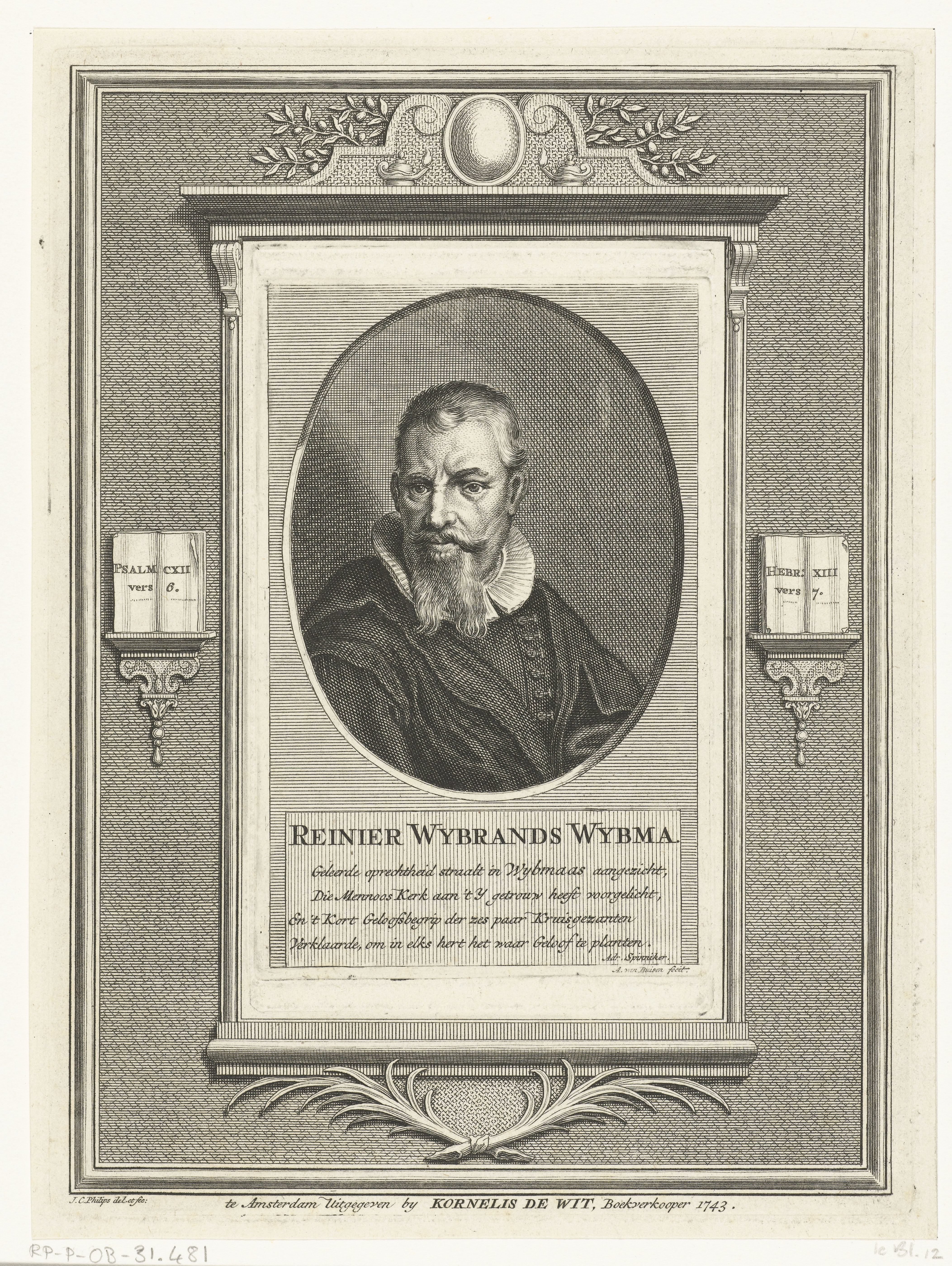 Portret van Reinier Wybrands Wybma