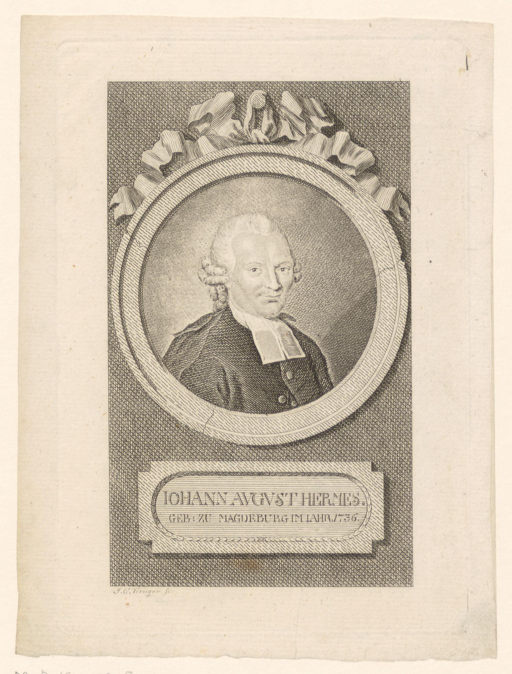 Portret van Johann August Hermes