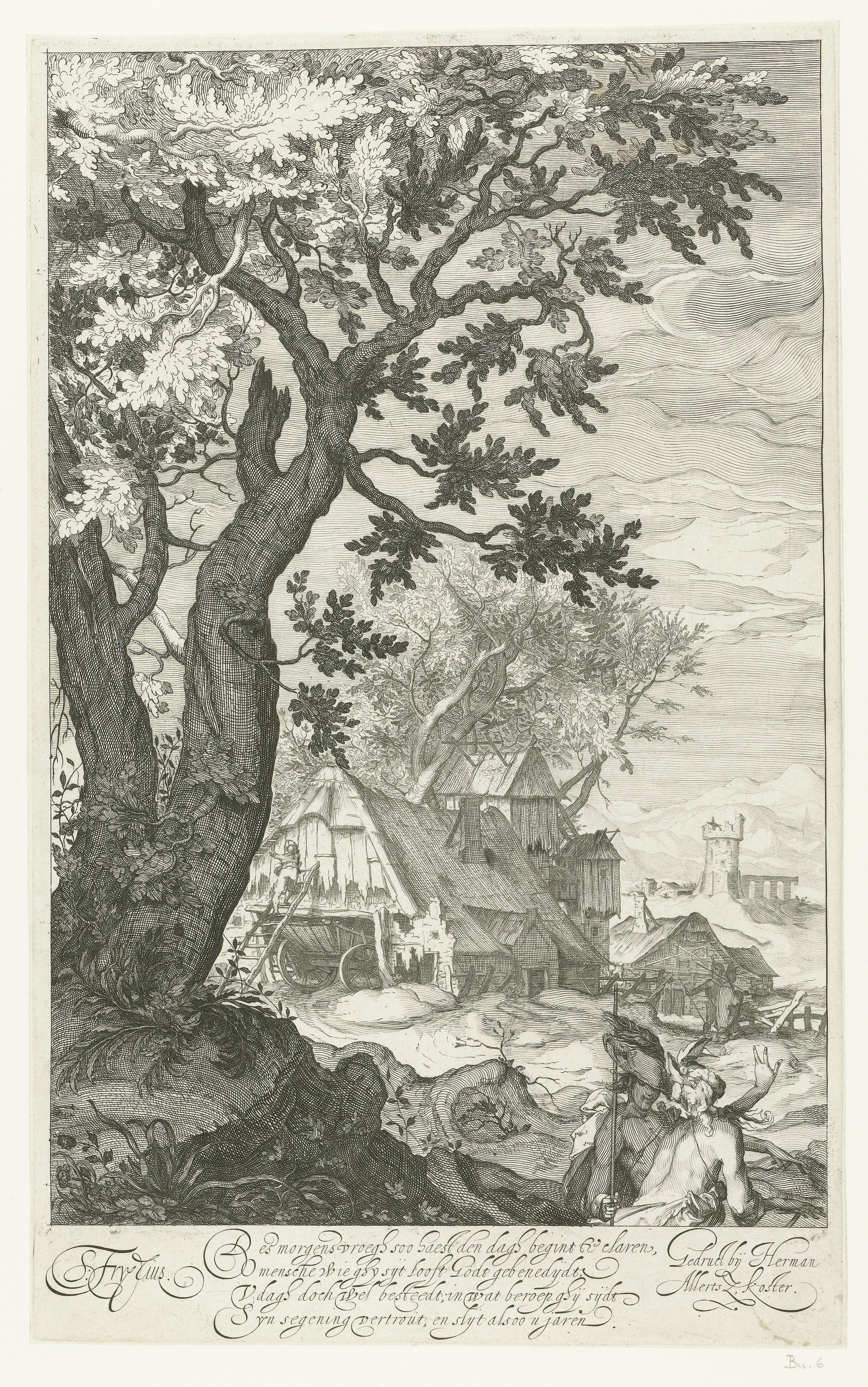 Landschap met een boerderij