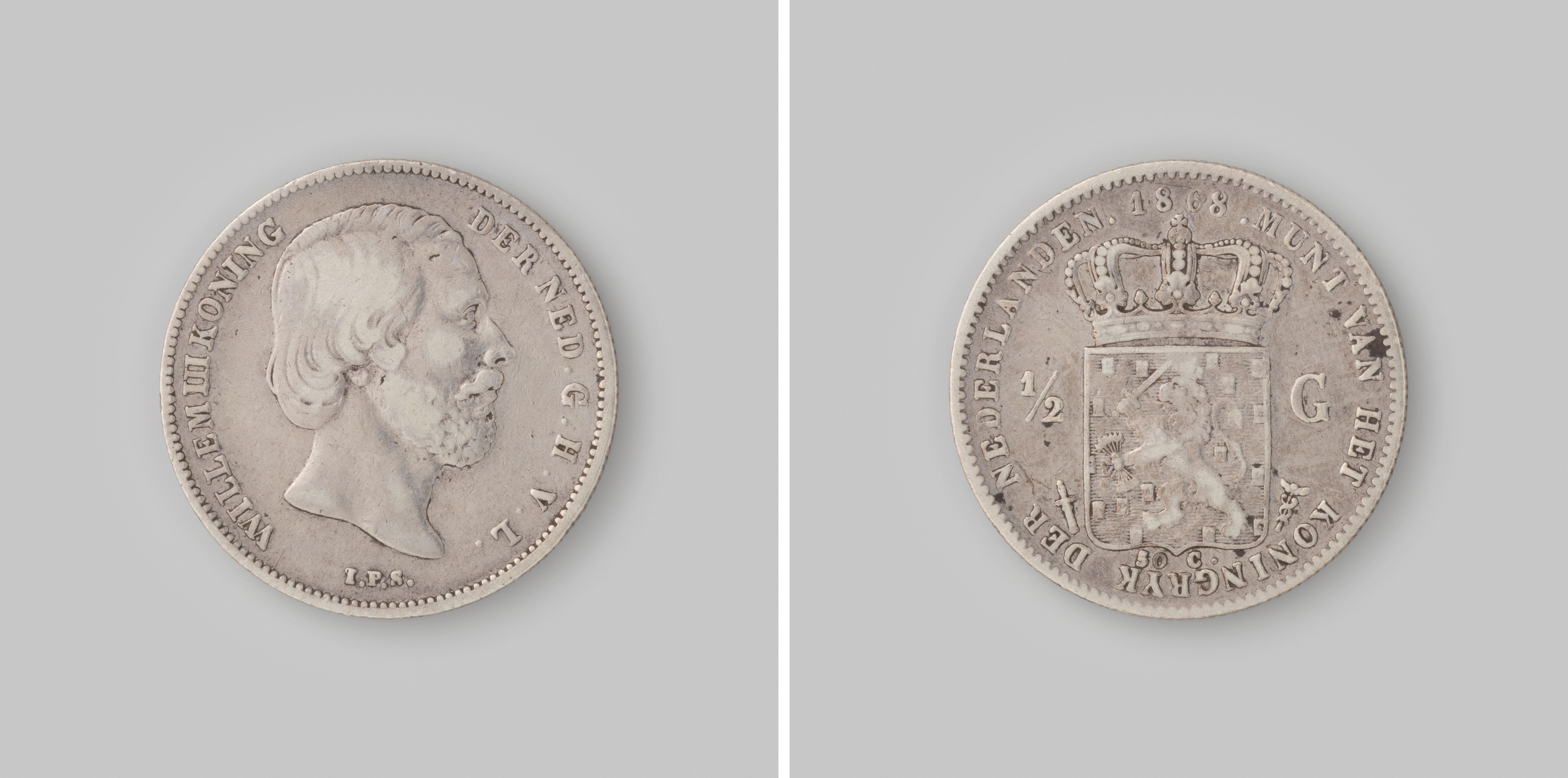Nederlandse ½ gulden, 1868