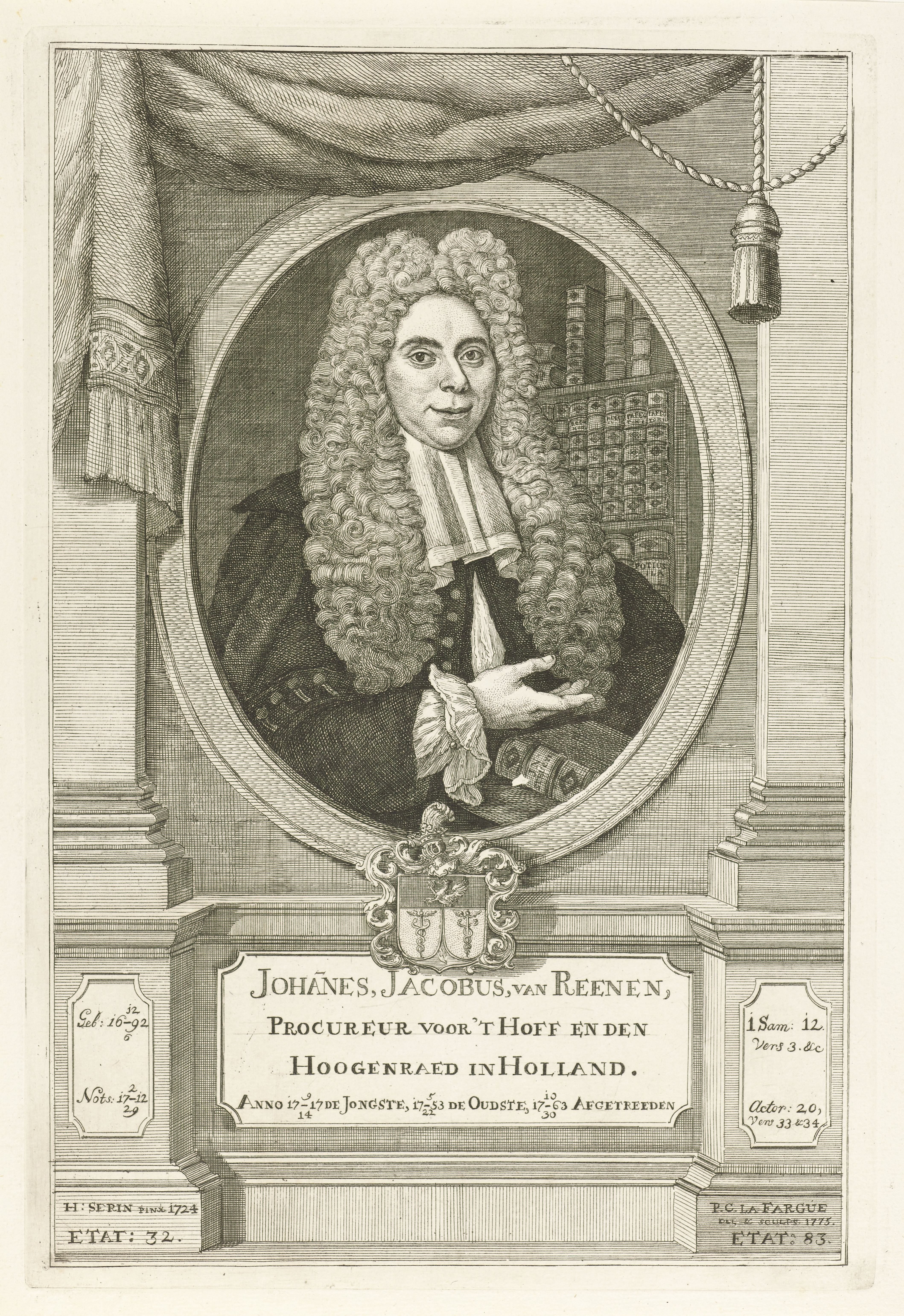 Portret van Johannes Jacobus van Reenen