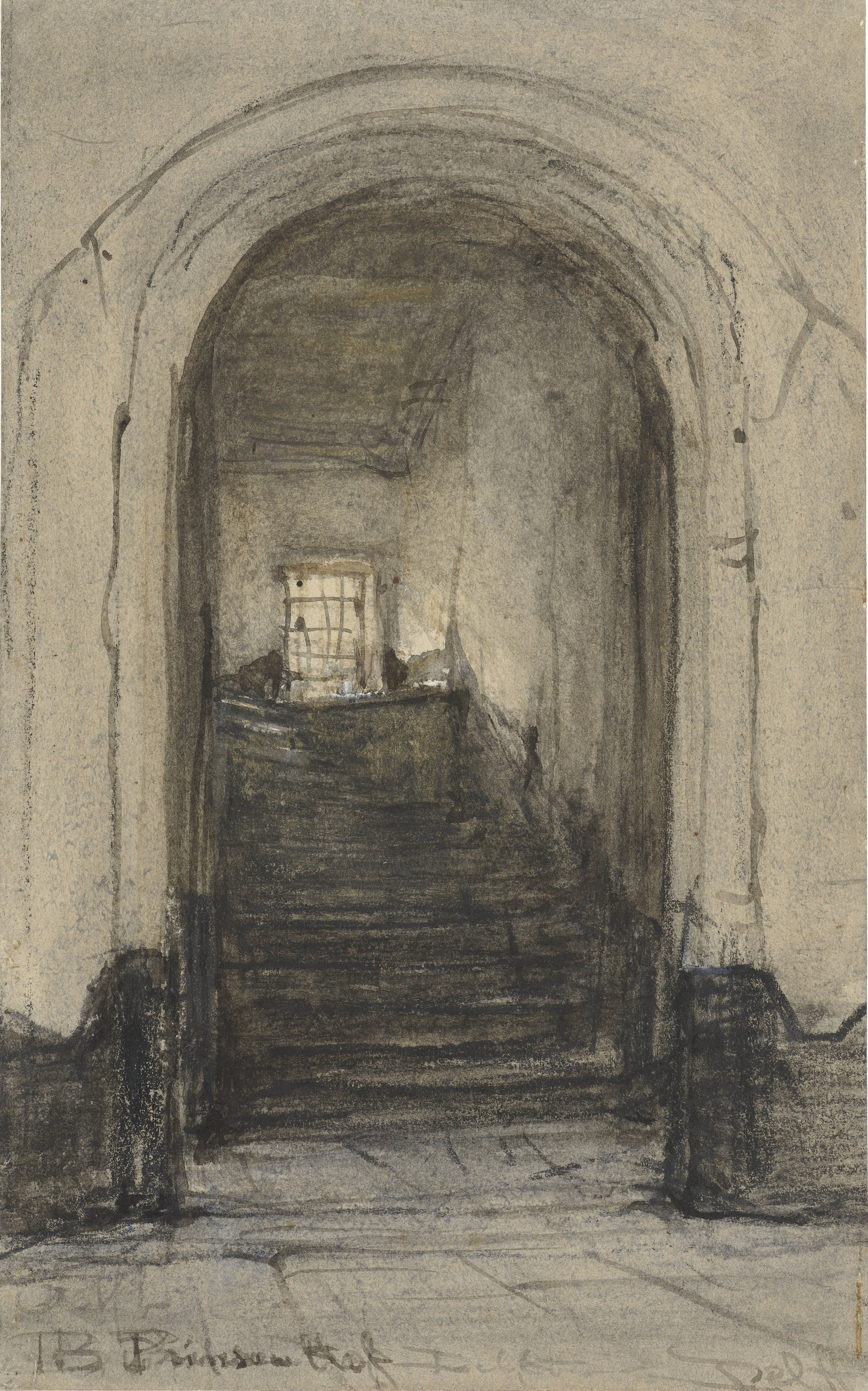De trap in het Prinsenhof te Delft, waar prins Willem I werd vermoord in 1584