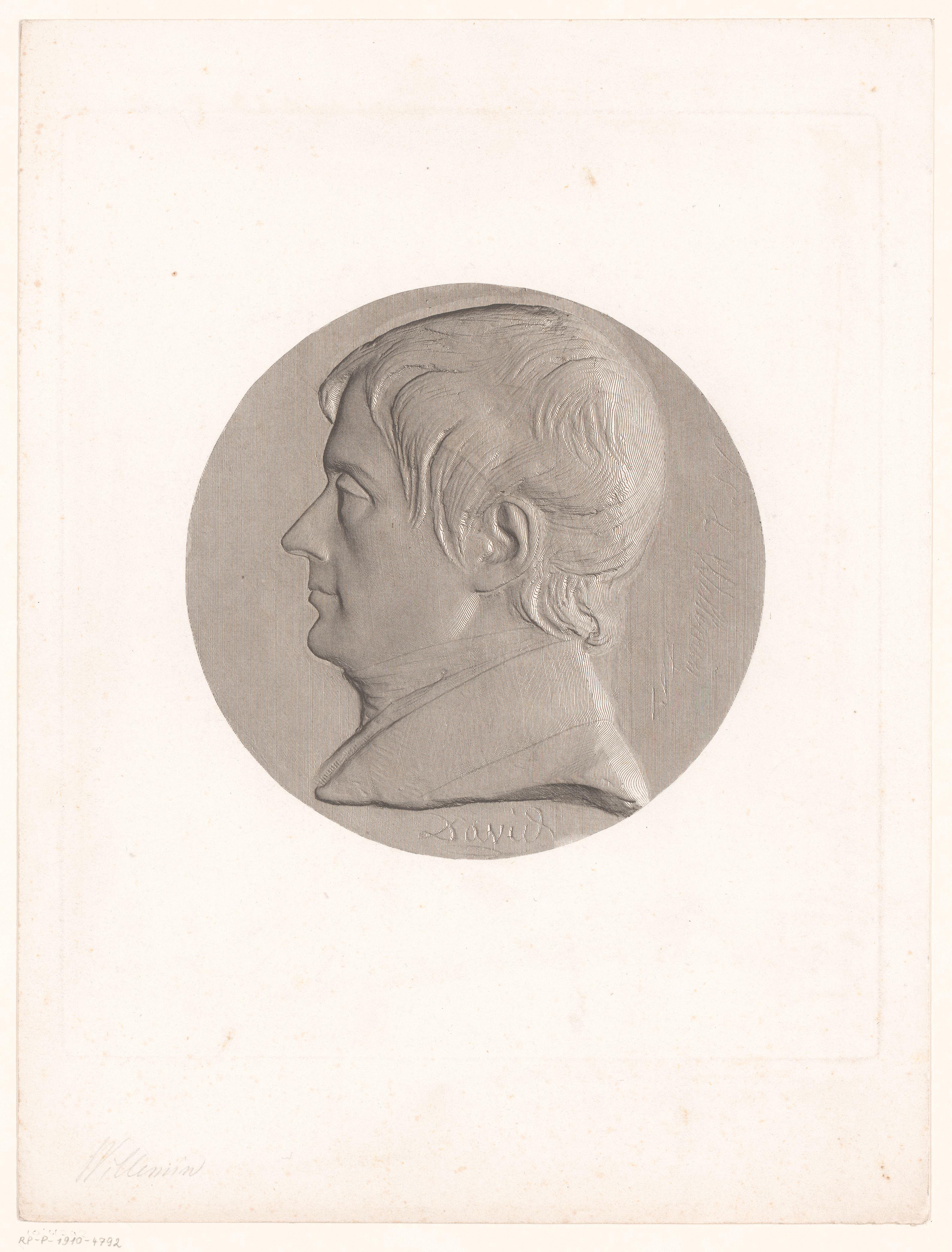 Medaille met portret van Nicolas Xavier Willemin