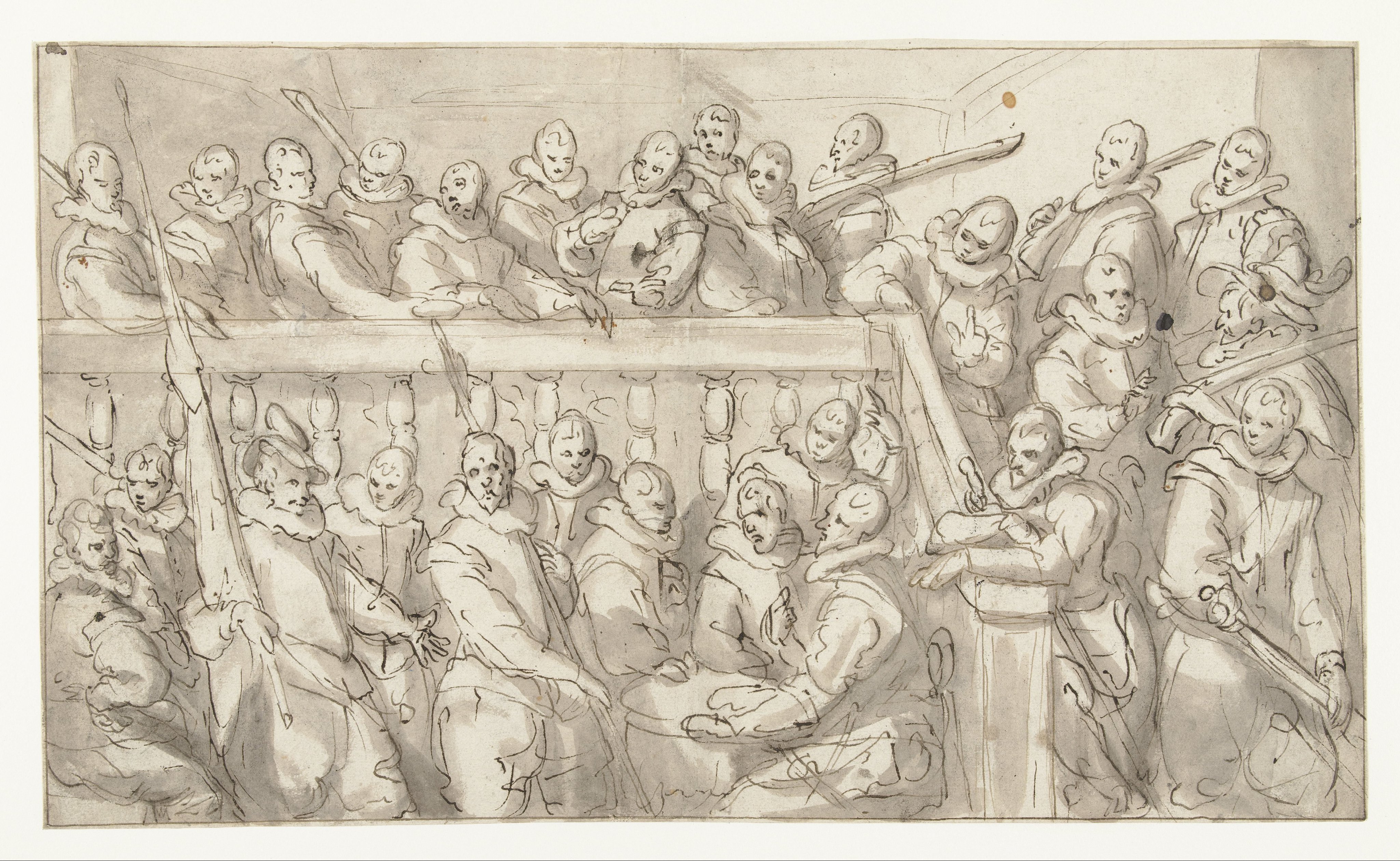 Voorstudie voor het Corporaalschap van kapitein Adriaen Pietersz. Raep