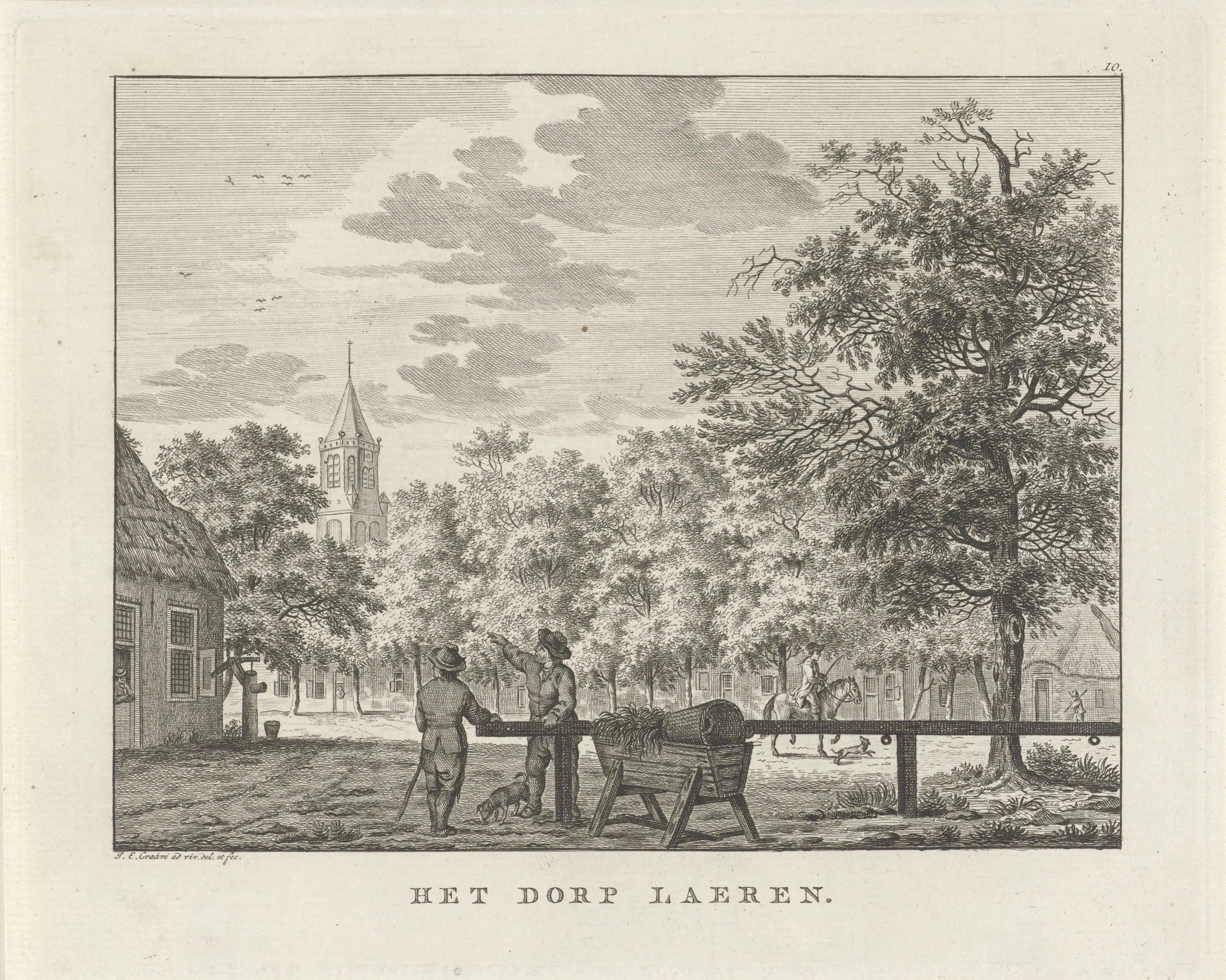 Gezicht op het dorp Laren