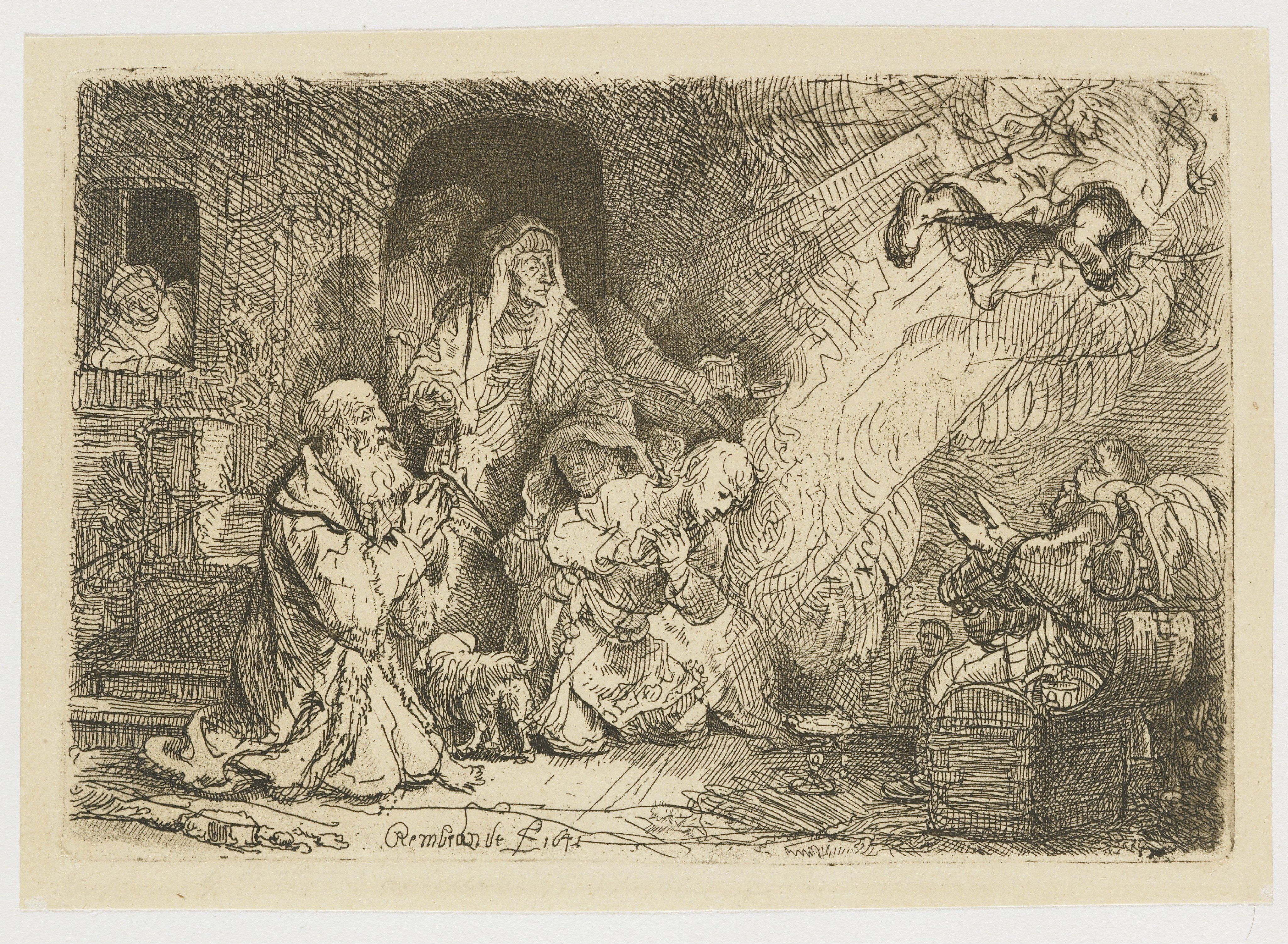 The angel departing from the family of Tobias