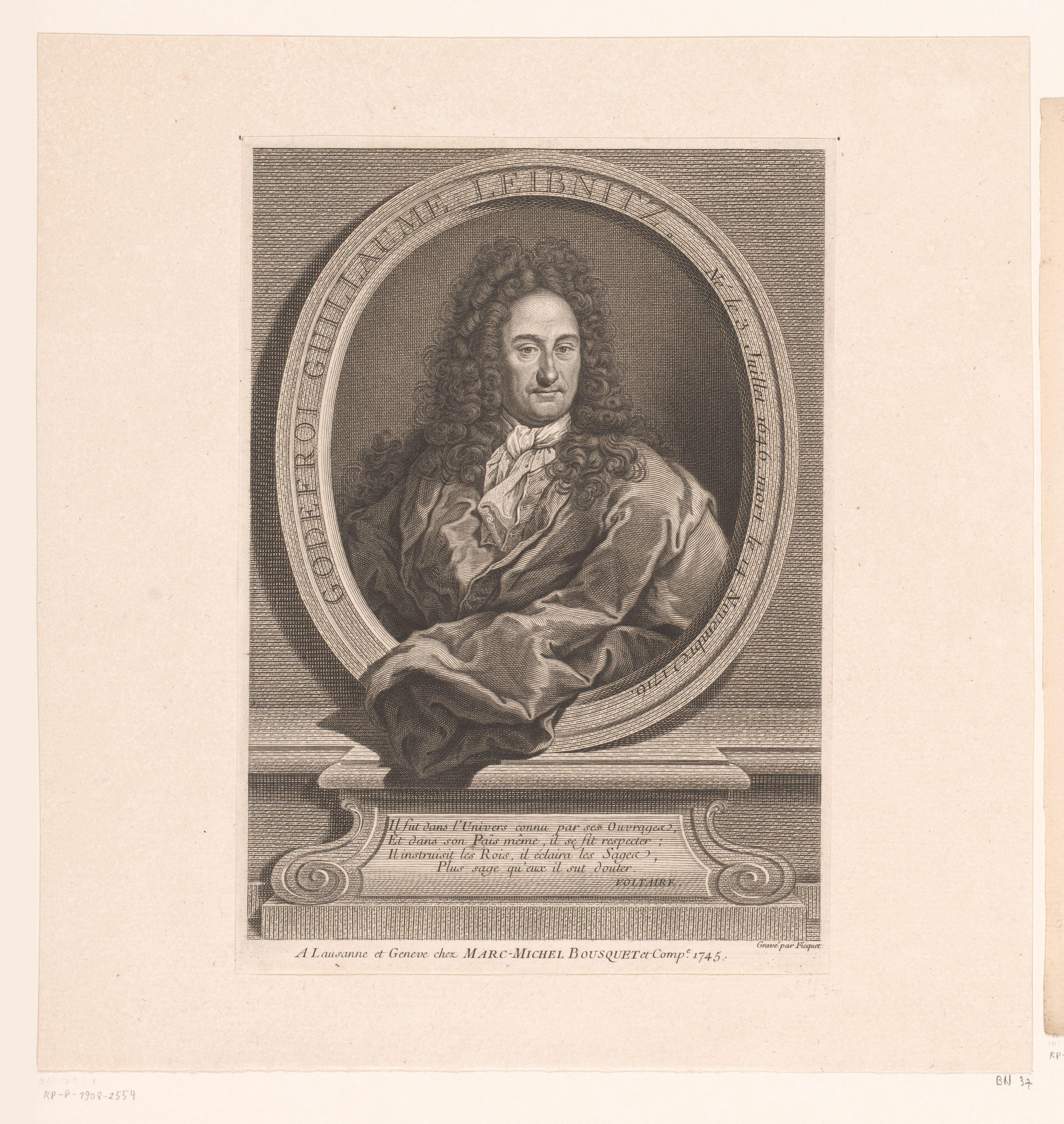 Portret van Gottfried Wilhelm Leibniz