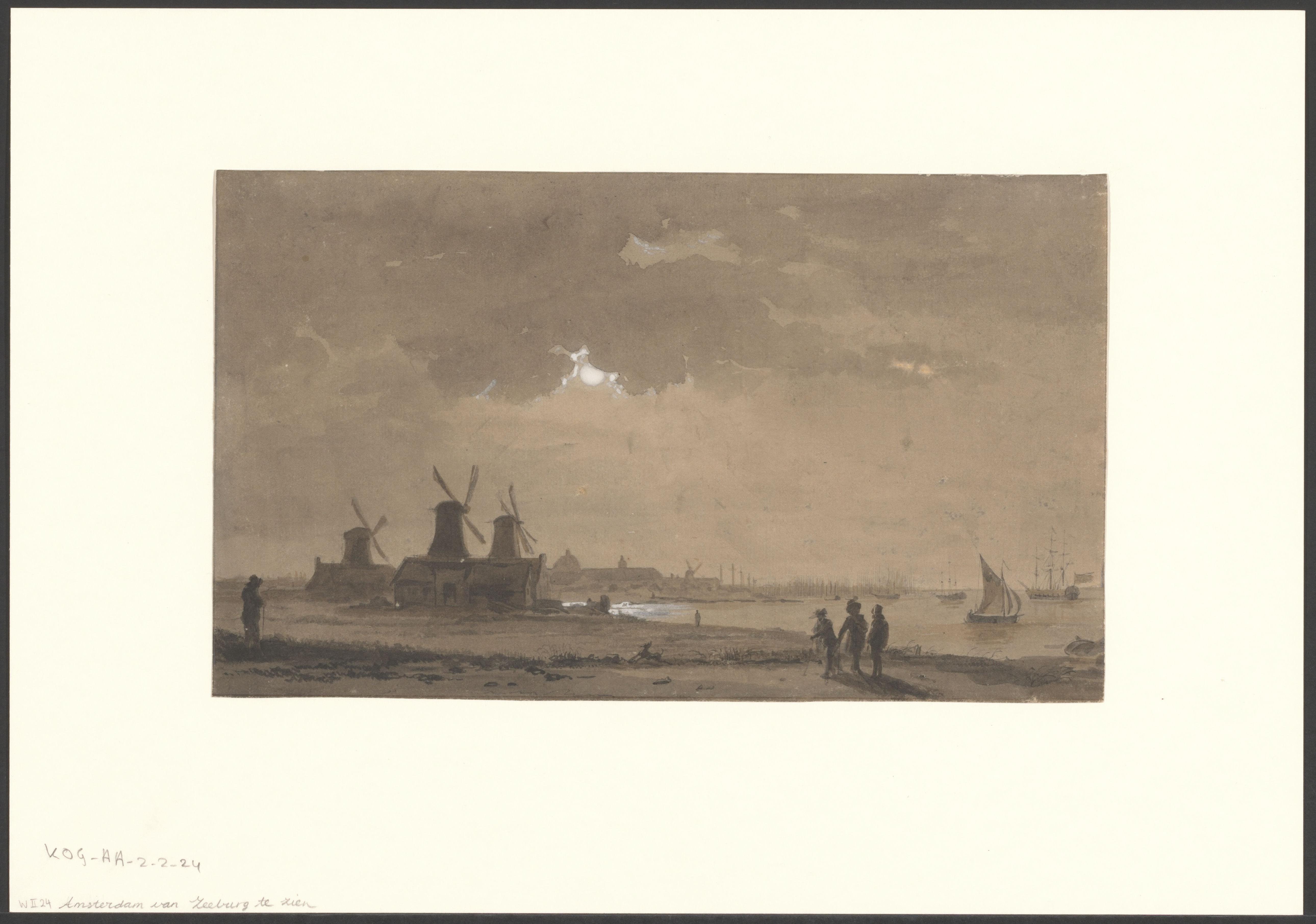 Gezicht op Amsterdam vanaf Zeeburg