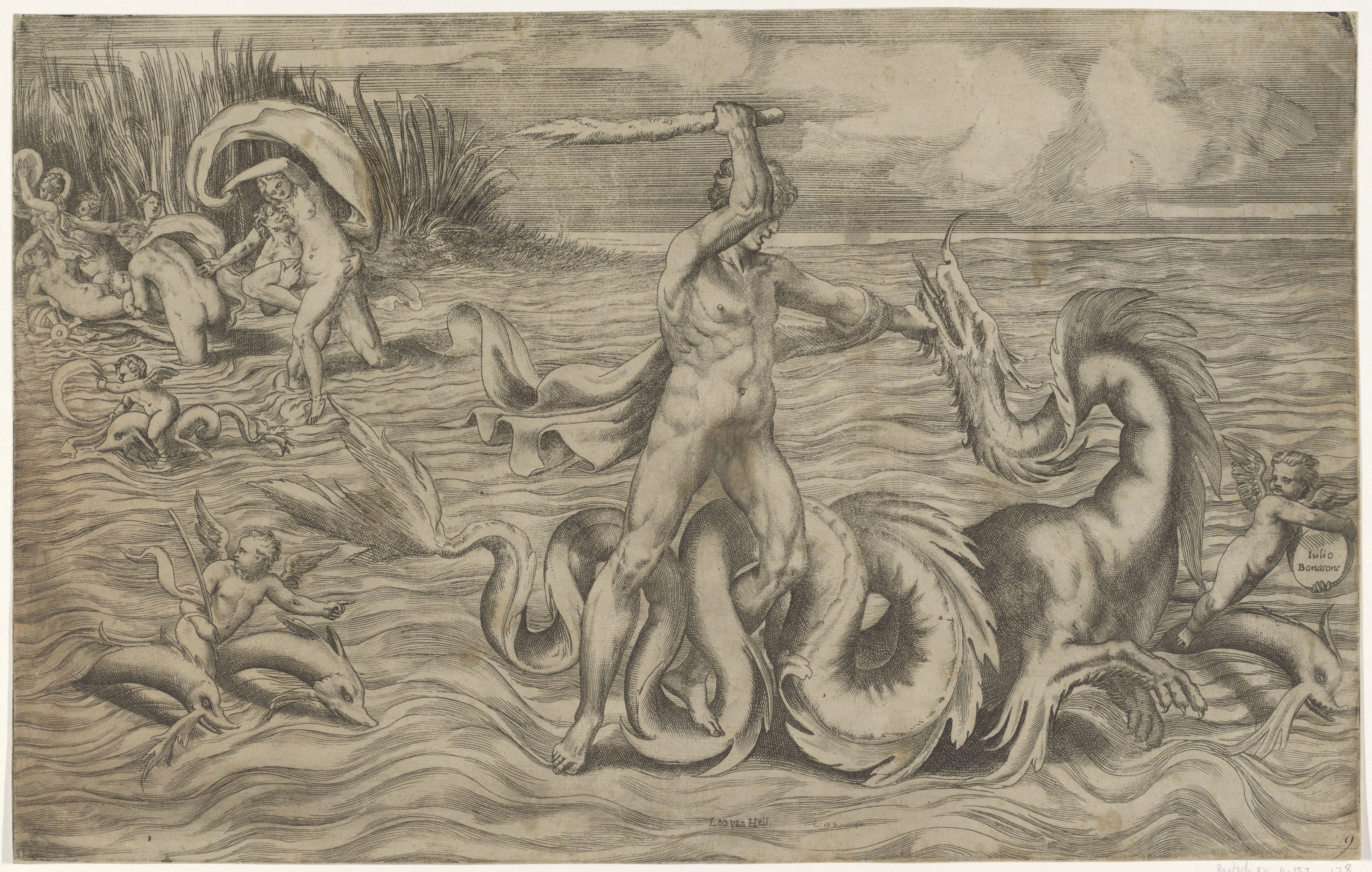 Hercules worstelt met Acheloüs