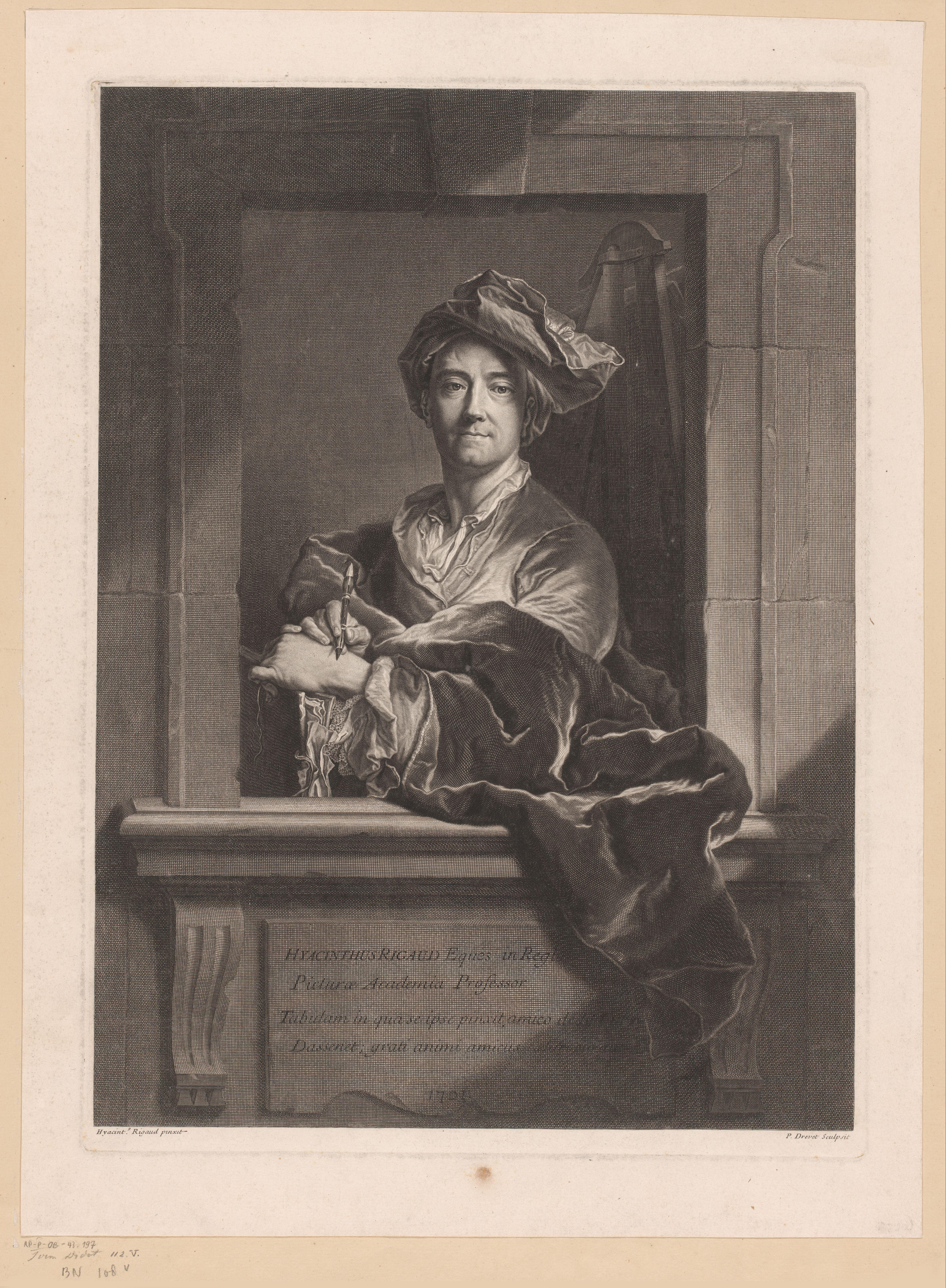 Portret van Hyacinthe Rigaud