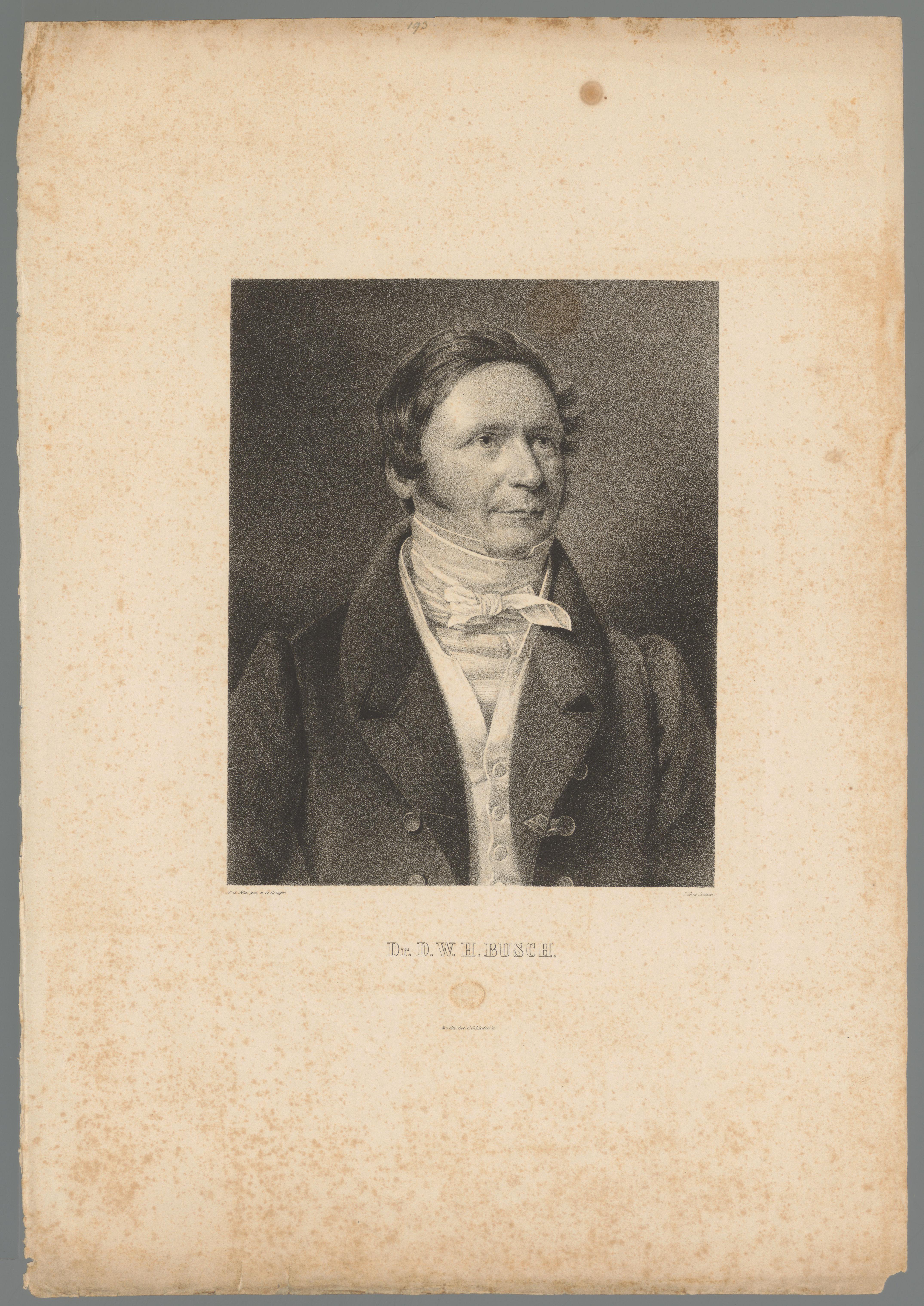 Portret van Dietrich Wilhelm Heinrich Busch