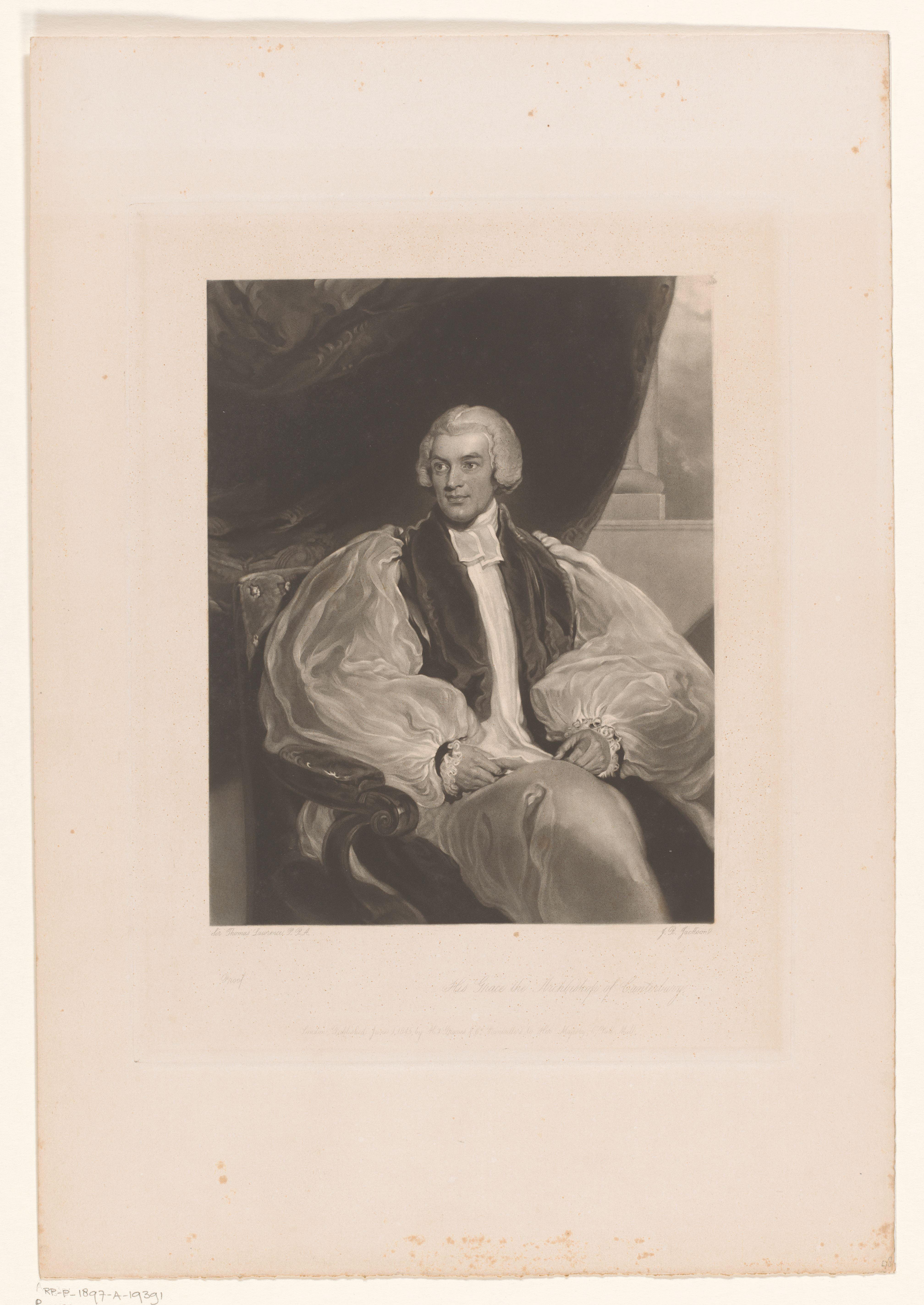 Portrait of William Howley, Archbishop of Canterbury