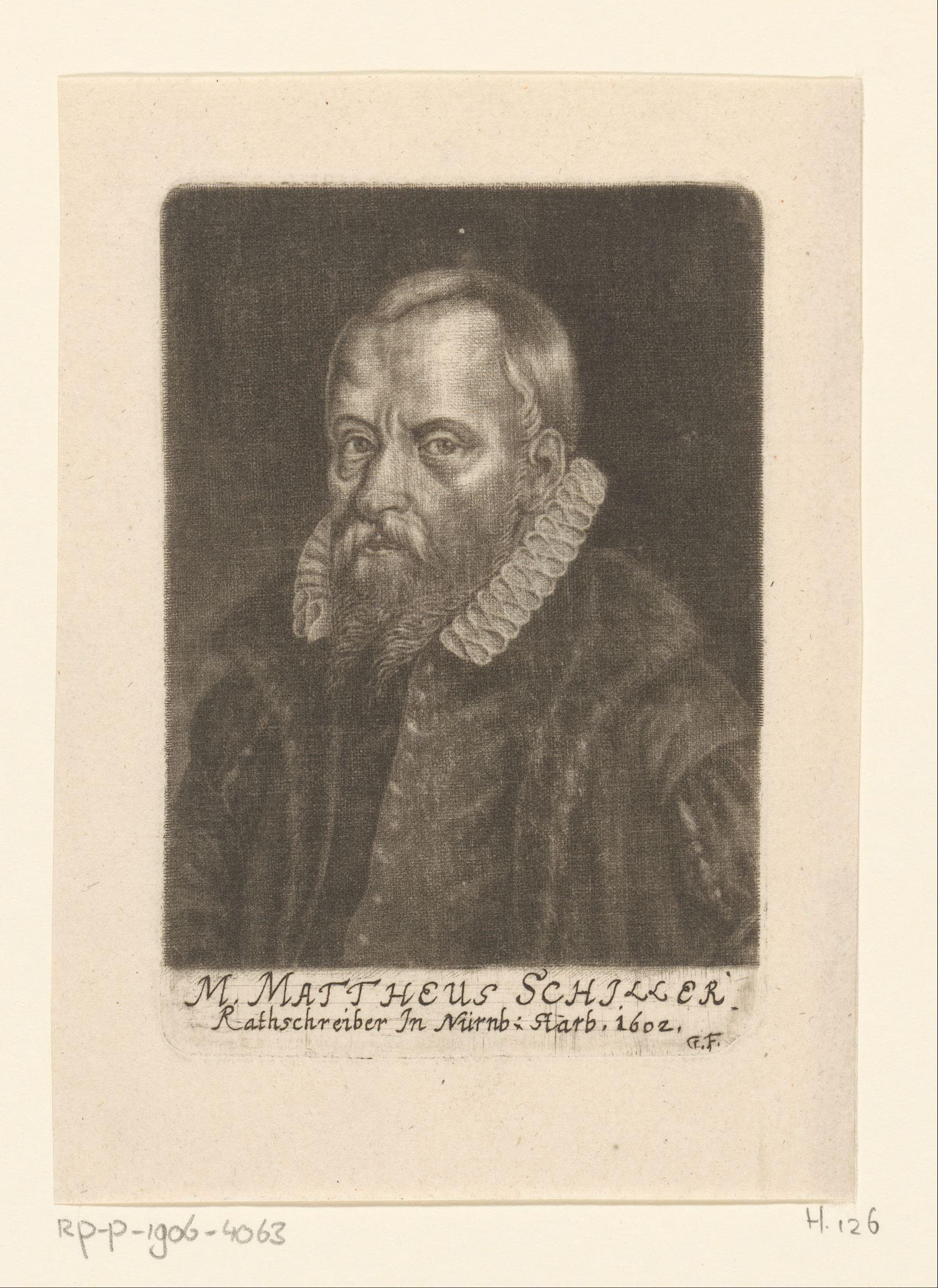 Portret van Matthäus Schiller