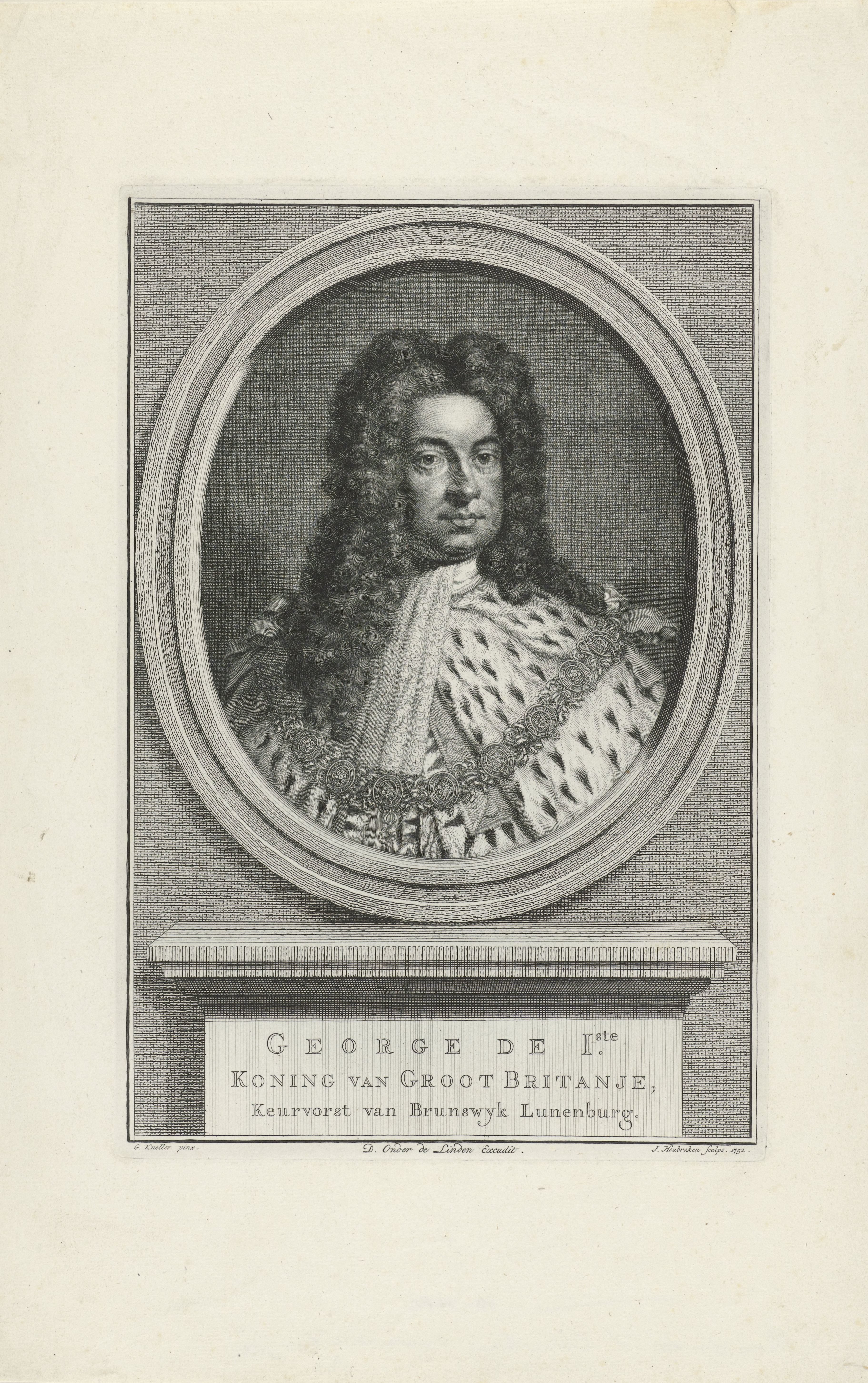 Portret van George I, koning van Engeland