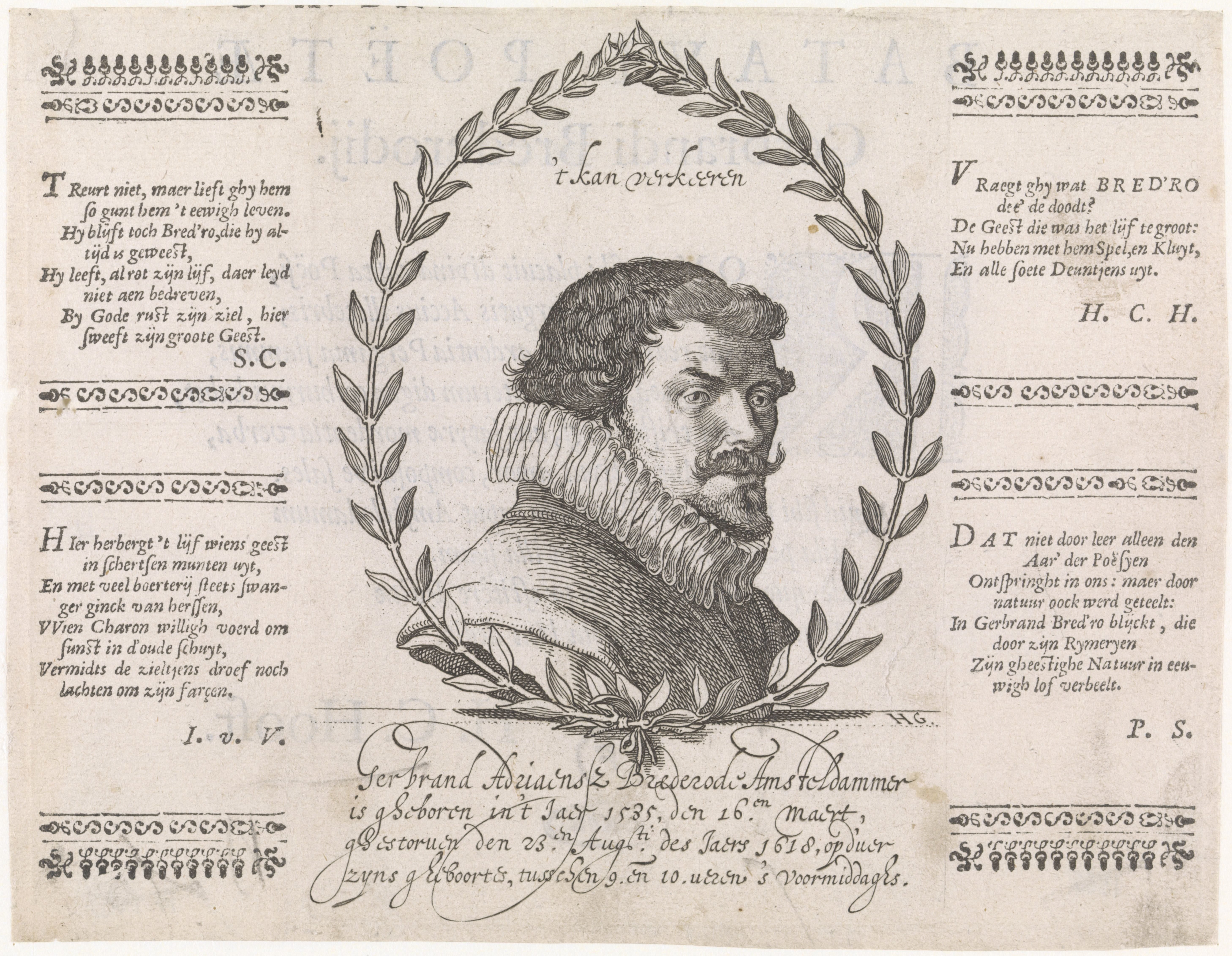 Portret van Gerbrand Adriaensz. Bredero
