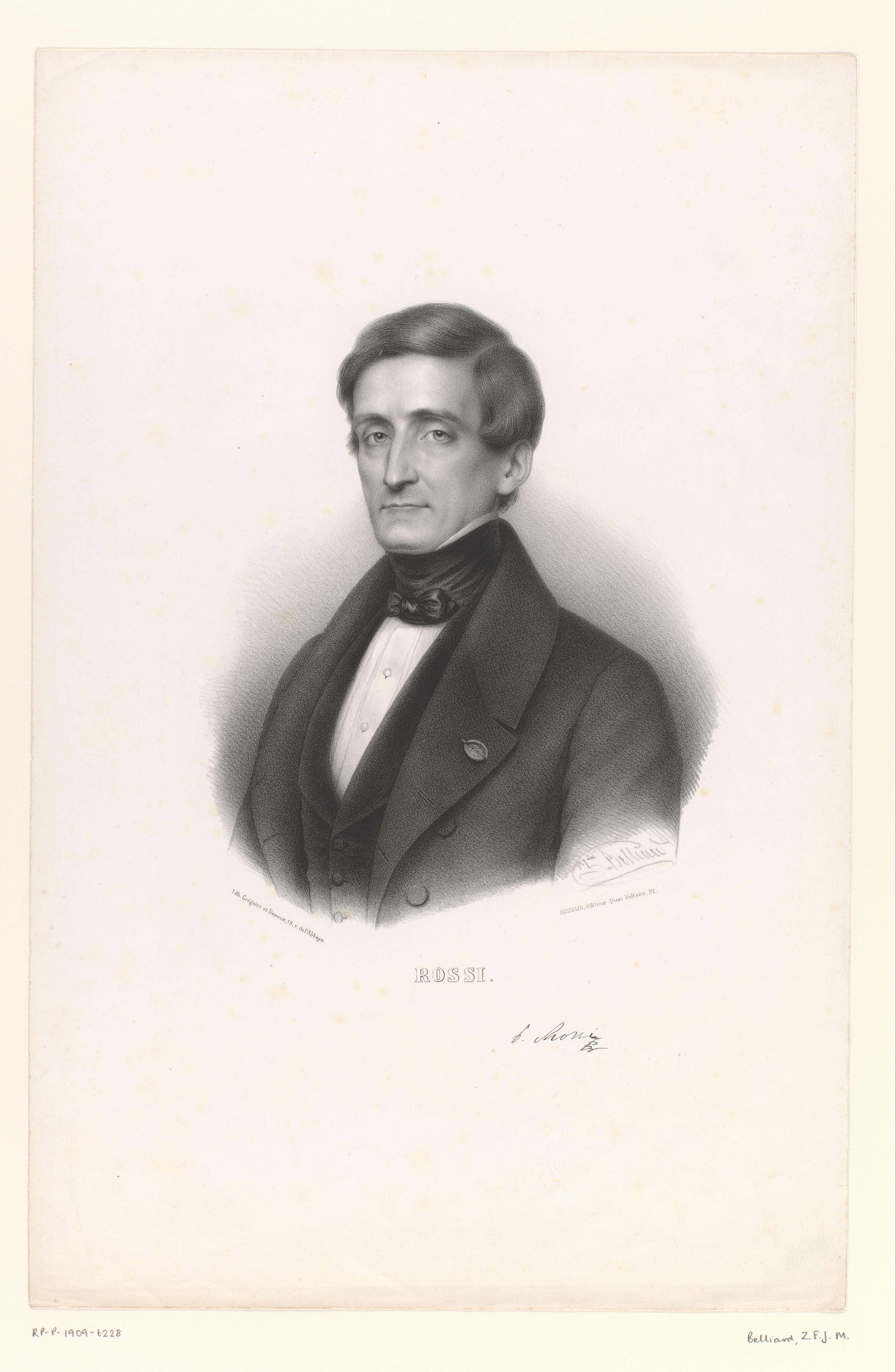 Portret van de jurist en politicus Pellegrino Rossi