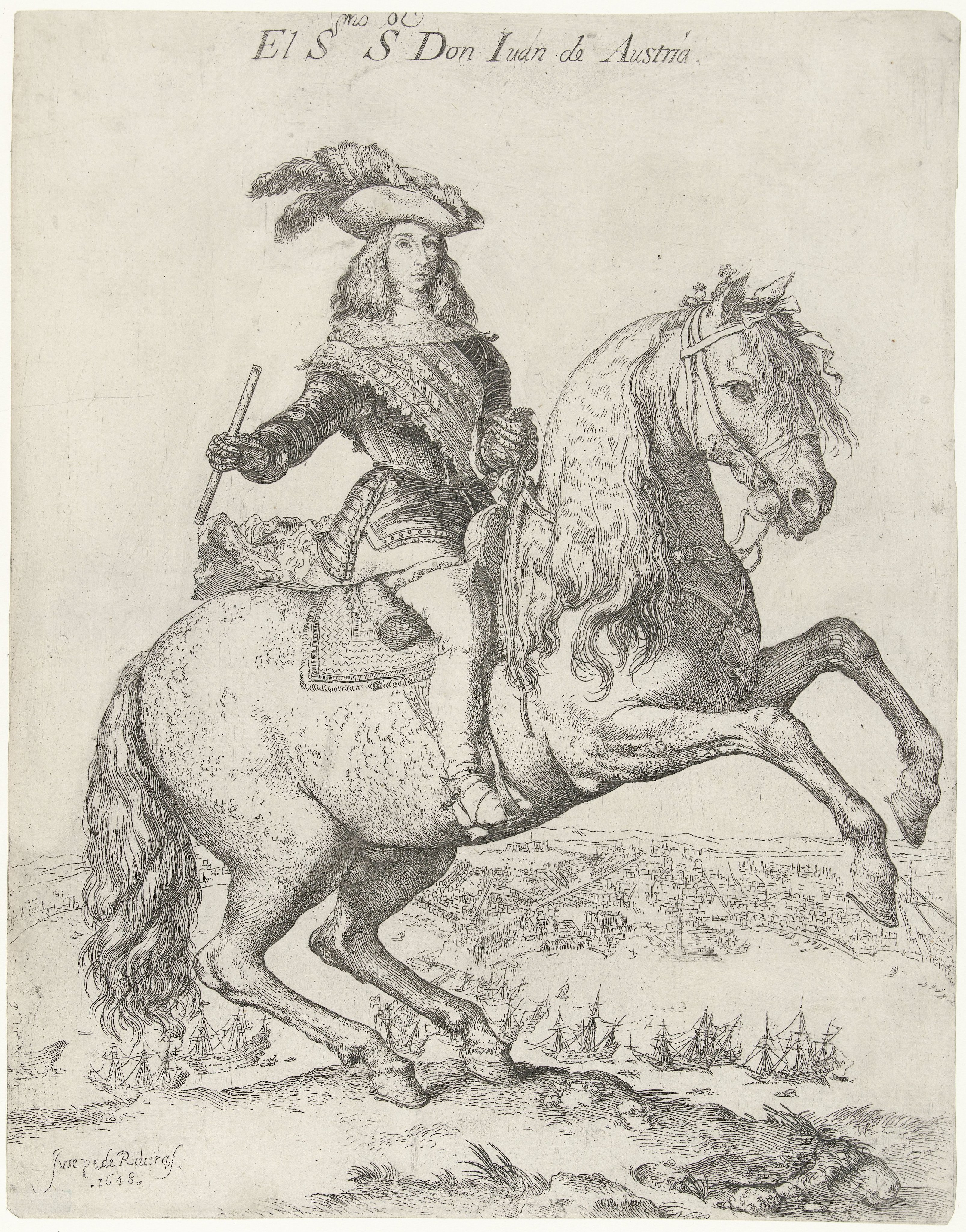 Ruiterportret van Don Juan van Oostenrijk