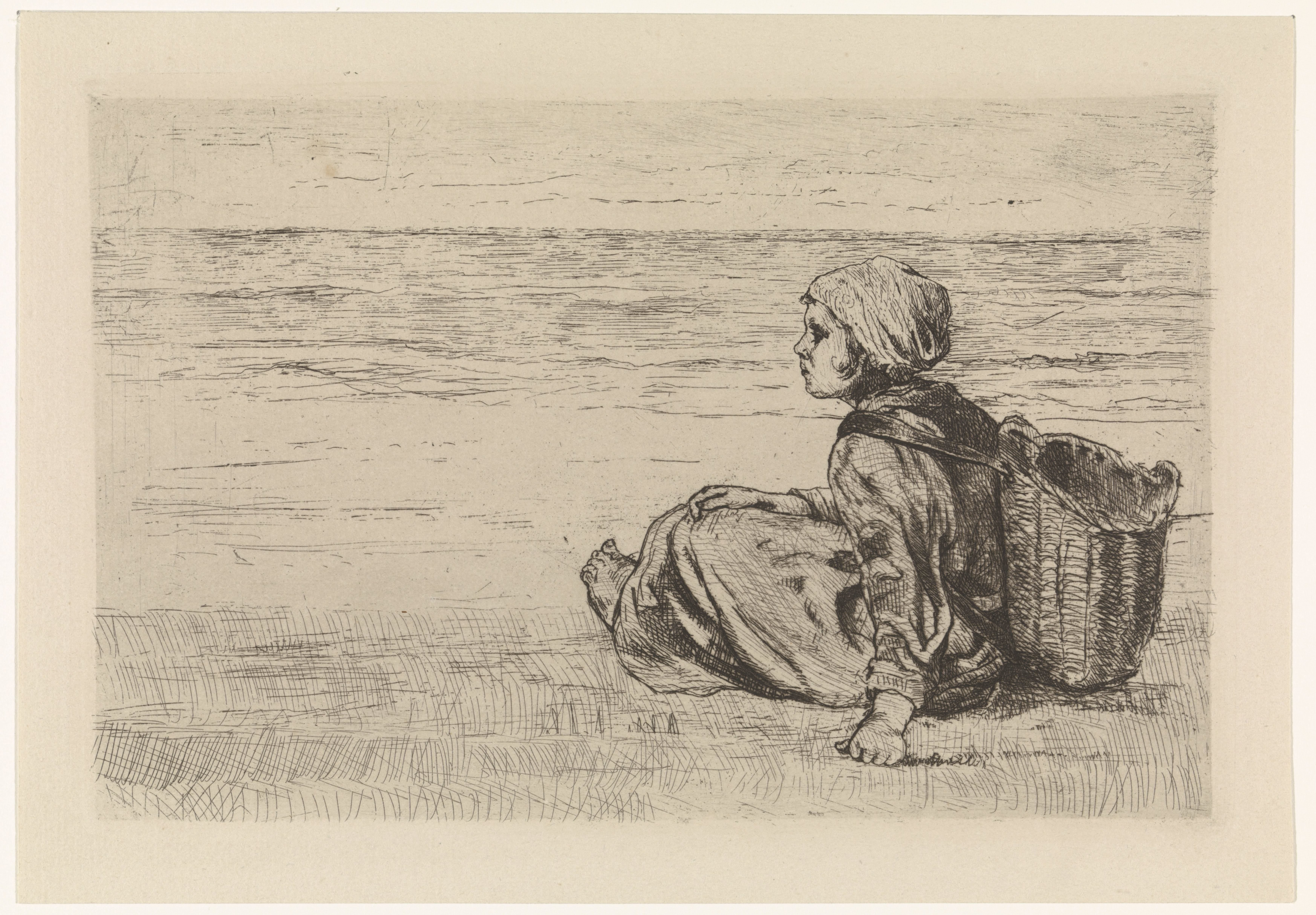 Meisje aan zee