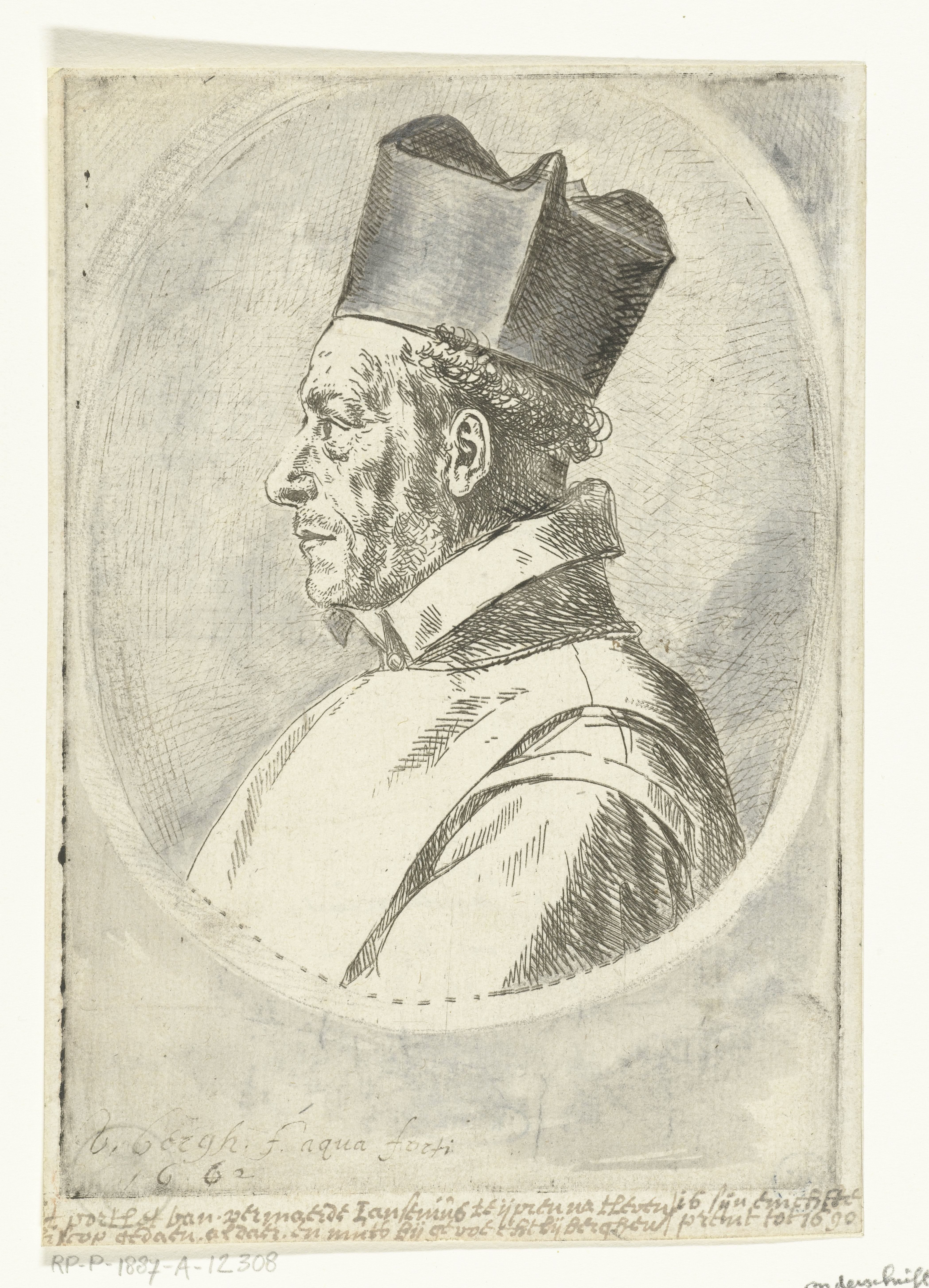 Portret van Cornelius Jansenius, bisschop van Ieper
