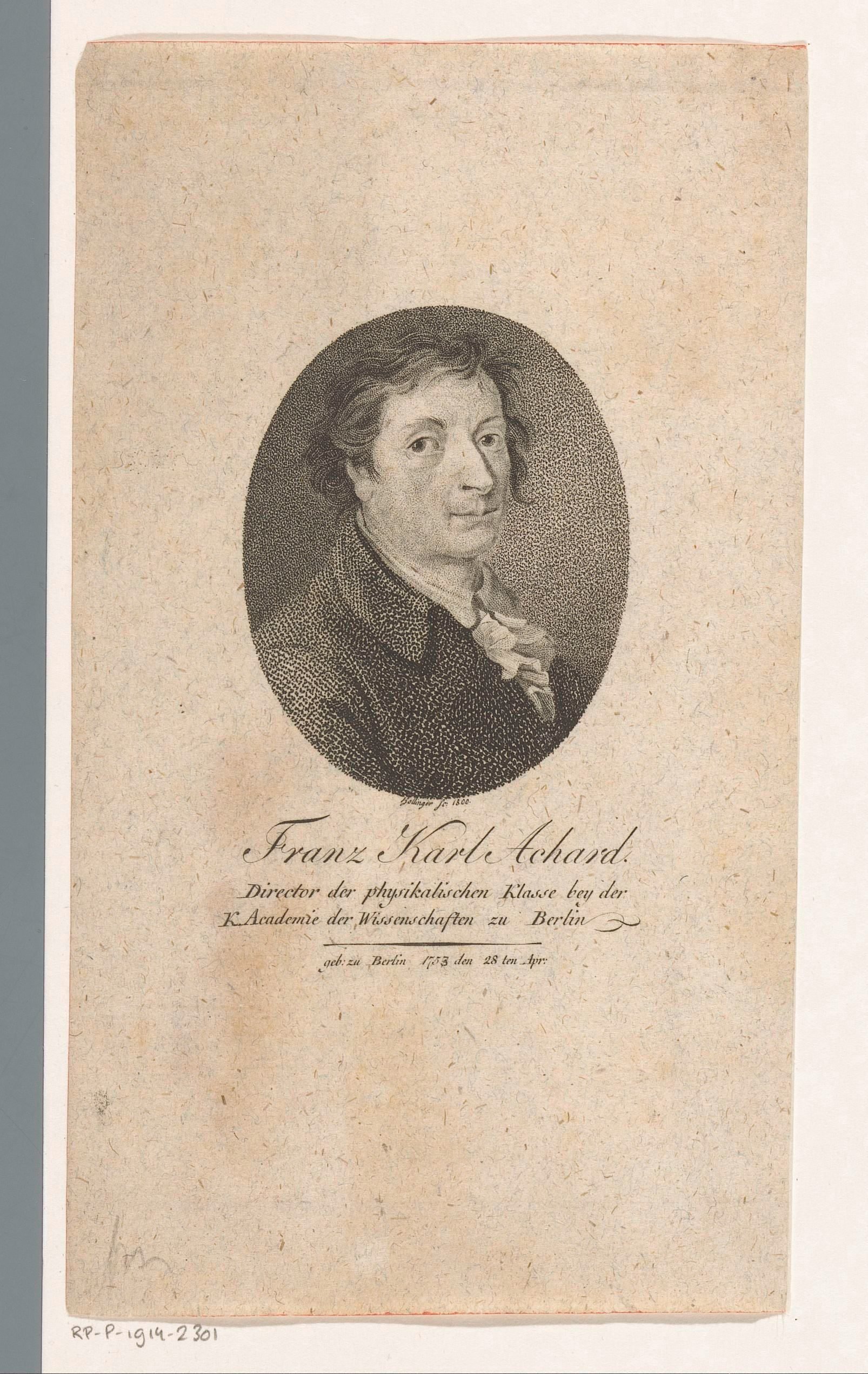 Portret van Franz Carl Achard