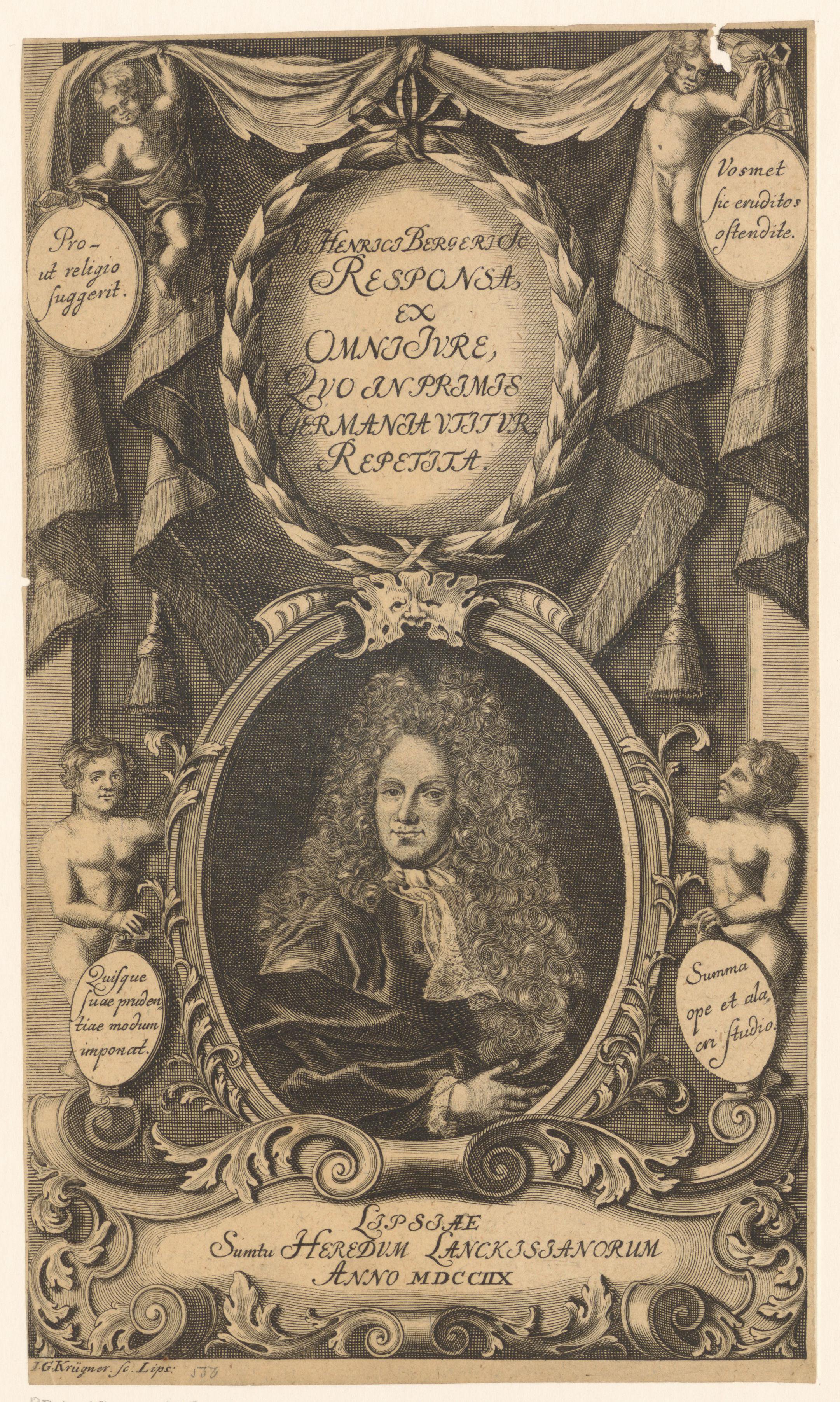 Portret van Johann Heinrich Berger