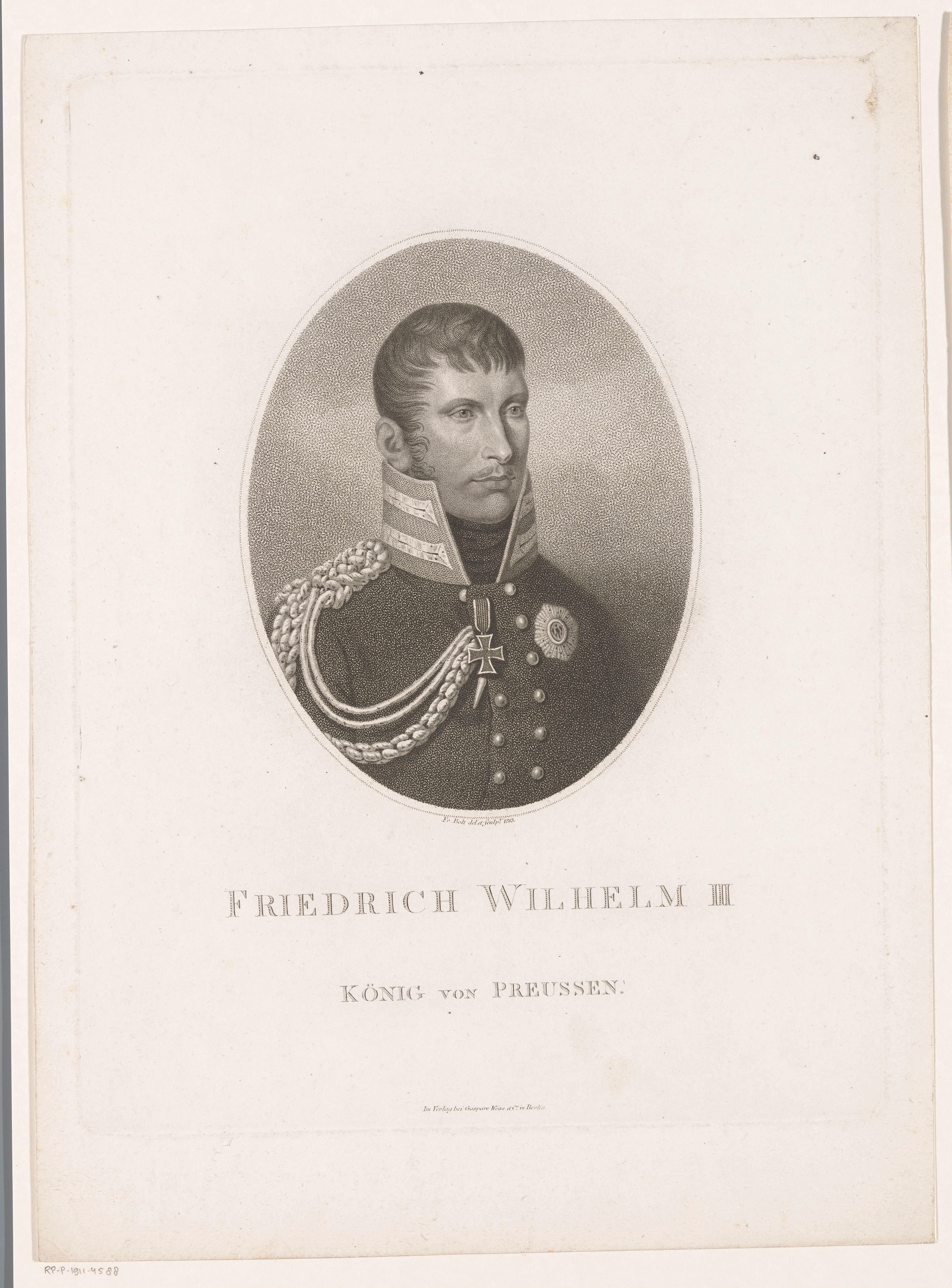 Portret van Frederik Willem III, koning van Pruisen