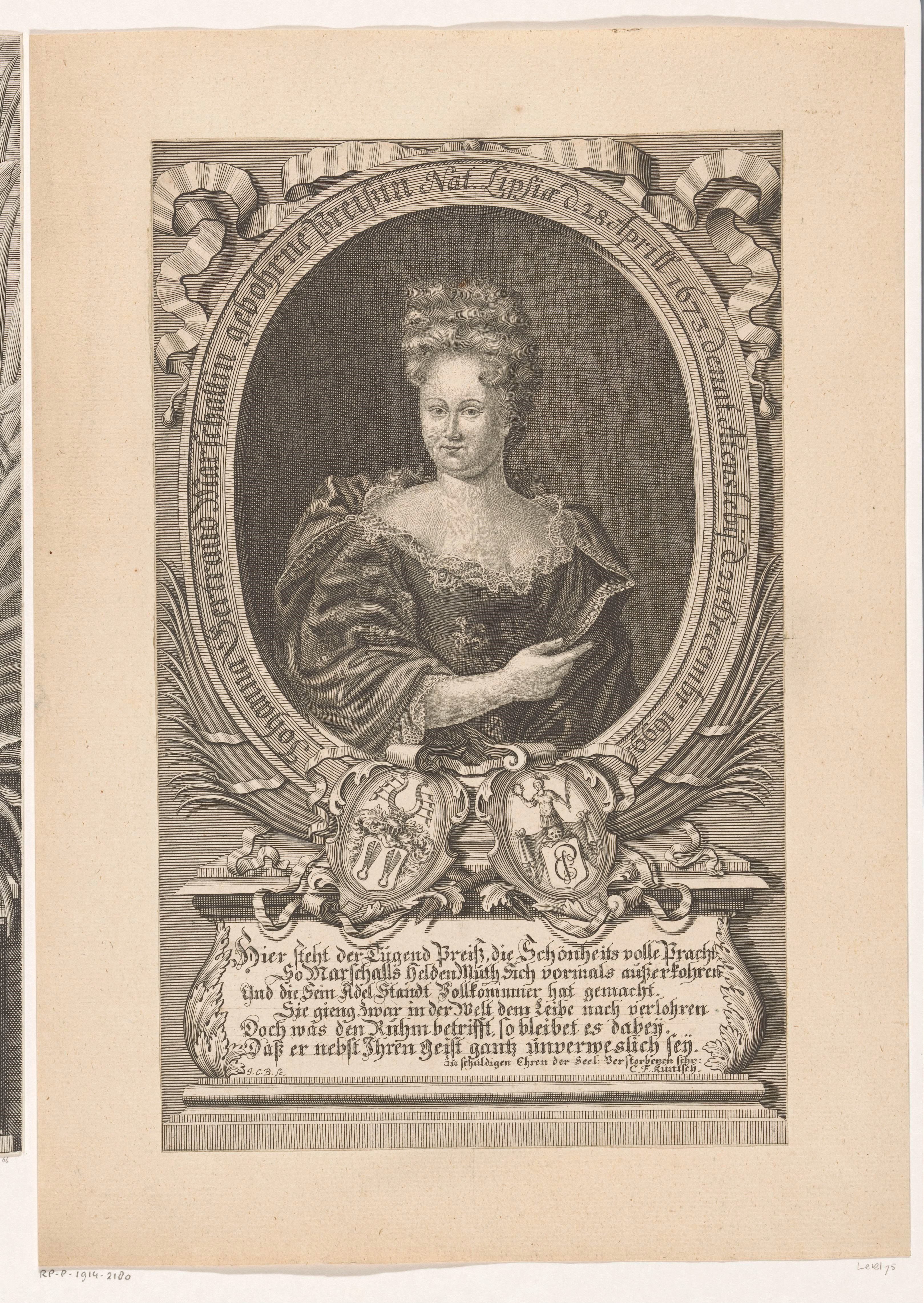 Portret van Johanna Gertraud Marschall